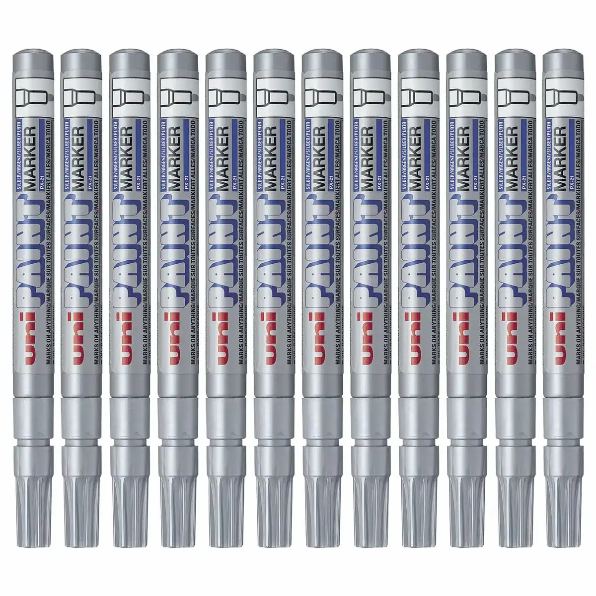 Marqueur permanent uni ball paint px 21l 0 8 1 2 mm argente 12 unites _2622. DIAYTAR COTE D'IVOIRE - L'Essence de la Tradition et de la Modernité réunies. Explorez notre plateforme en ligne pour trouver des produits authentiques du Côte d'Ivoire, tout en découvrant les dernières tendances du monde moderne.