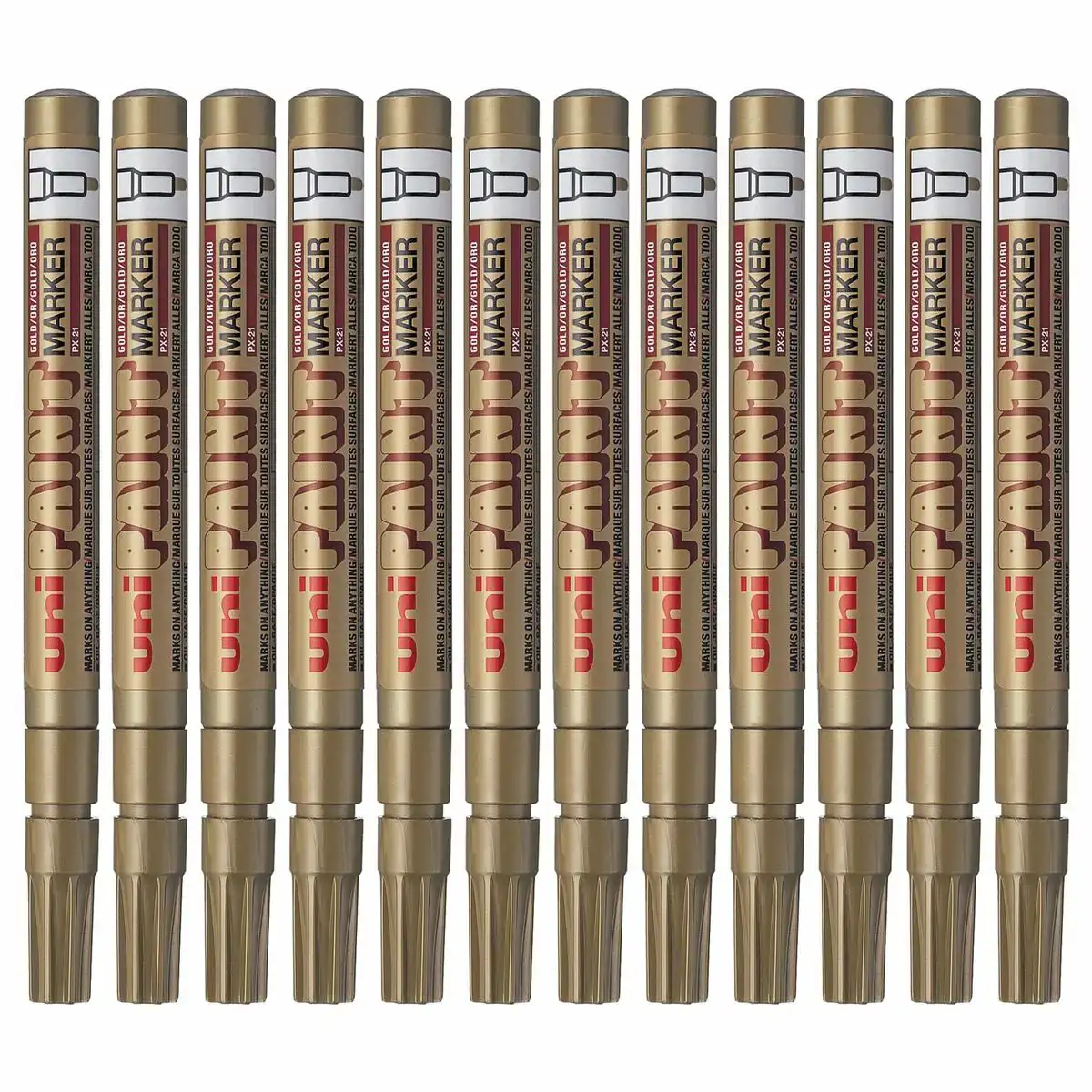 Marqueur permanent uni ball paint px 21l or 12 unites_3358. Bienvenue sur DIAYTAR COTE D'IVOIRE - Votre Destination Shopping à la Côte d'Ivoireaise. Explorez notre boutique en ligne et découvrez une gamme variée de produits qui capturent l'esprit du Côte d'Ivoire.
