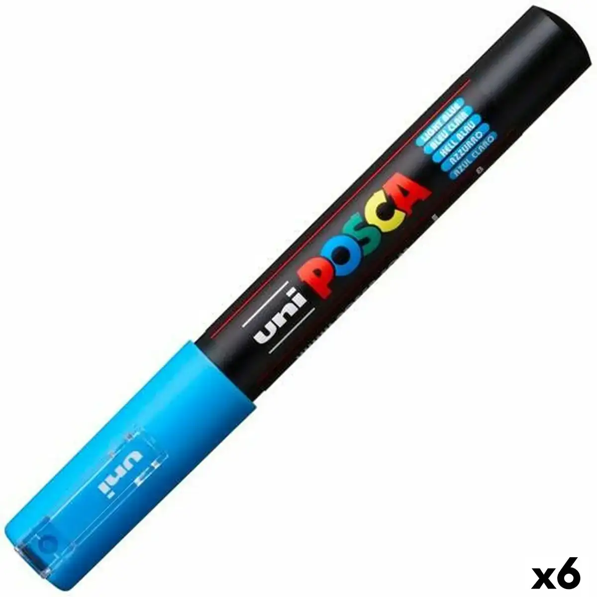 Marqueur posca pc 1m bleu clair 6 unites_2253. DIAYTAR COTE D'IVOIRE - Là où la Tradition Devient Tendance. Naviguez à travers notre boutique en ligne et choisissez des produits qui allient l'authenticité au contemporain.