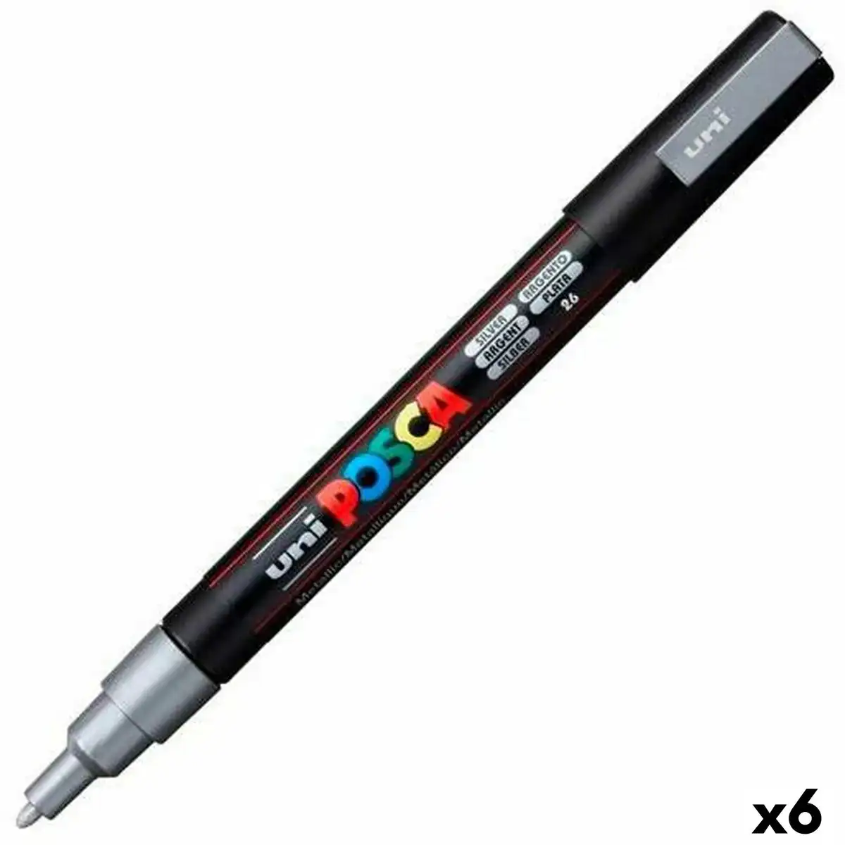 Marqueur posca pc 3m argent 6 unites_8042. Plongez dans l'Expérience DIAYTAR COTE D'IVOIRE - Où Chaque Produit a une Histoire. Explorez notre boutique en ligne pour trouver des articles qui incarnent la passion et la créativité du Côte d'Ivoire.