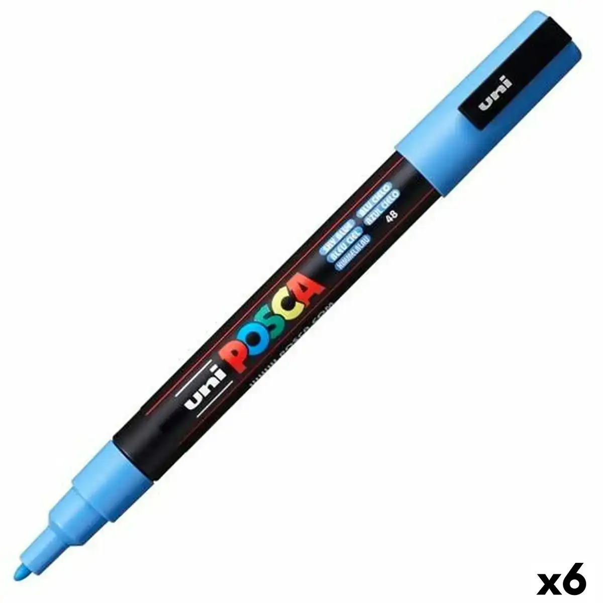 Marqueur posca pc 3m bleu ciel 6 unites _3486. DIAYTAR COTE D'IVOIRE - Là où Chaque Produit Est une Trouvaille. Parcourez notre catalogue diversifié et découvrez des articles qui enrichiront votre quotidien, du pratique à l'insolite.