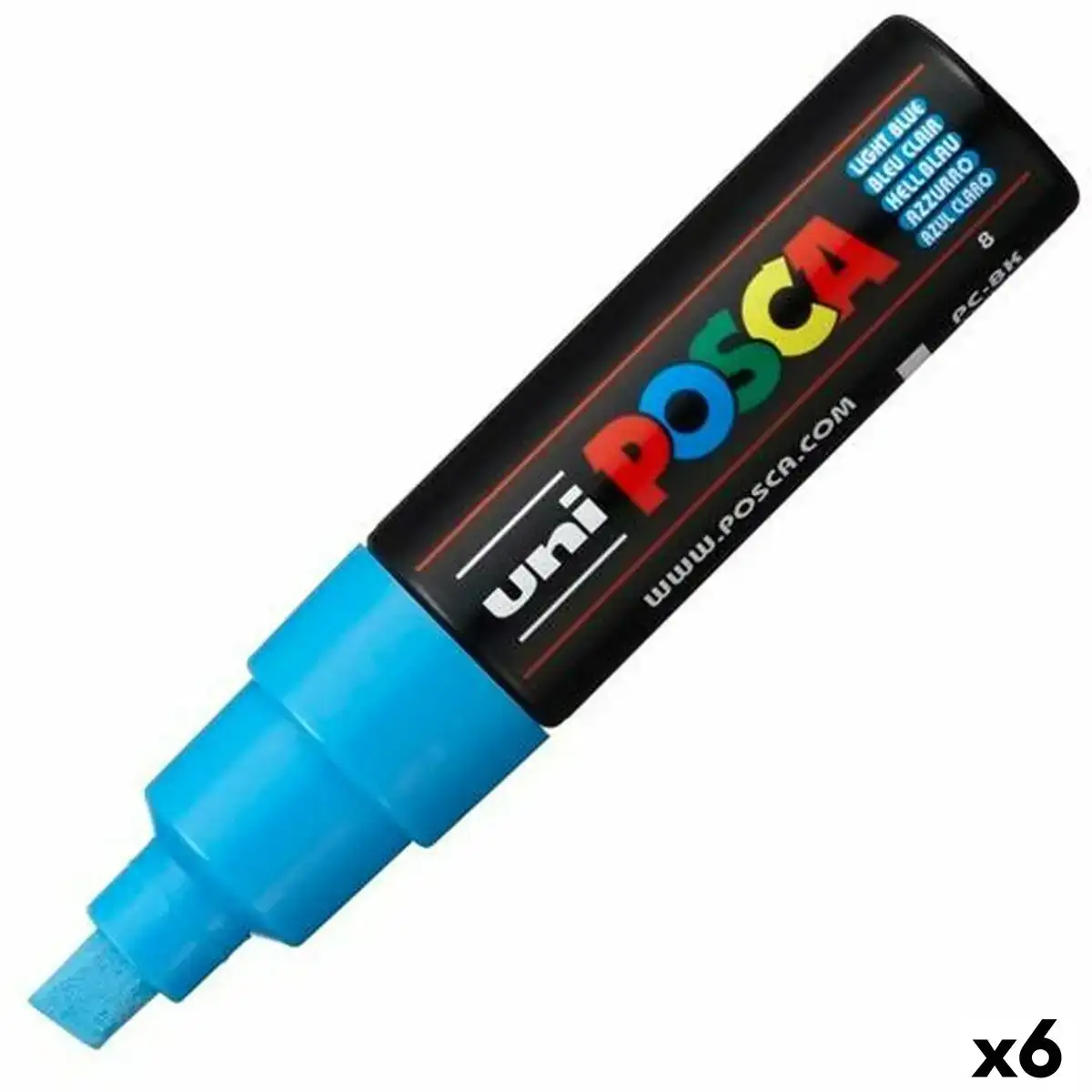 Marqueur posca pc 8k bleu clair 6 unites _3849. DIAYTAR COTE D'IVOIRE - L'Art de Vivre le Shopping Authentique. Découvrez notre boutique en ligne et trouvez des produits qui célèbrent la culture et l'héritage du Côte d'Ivoire.
