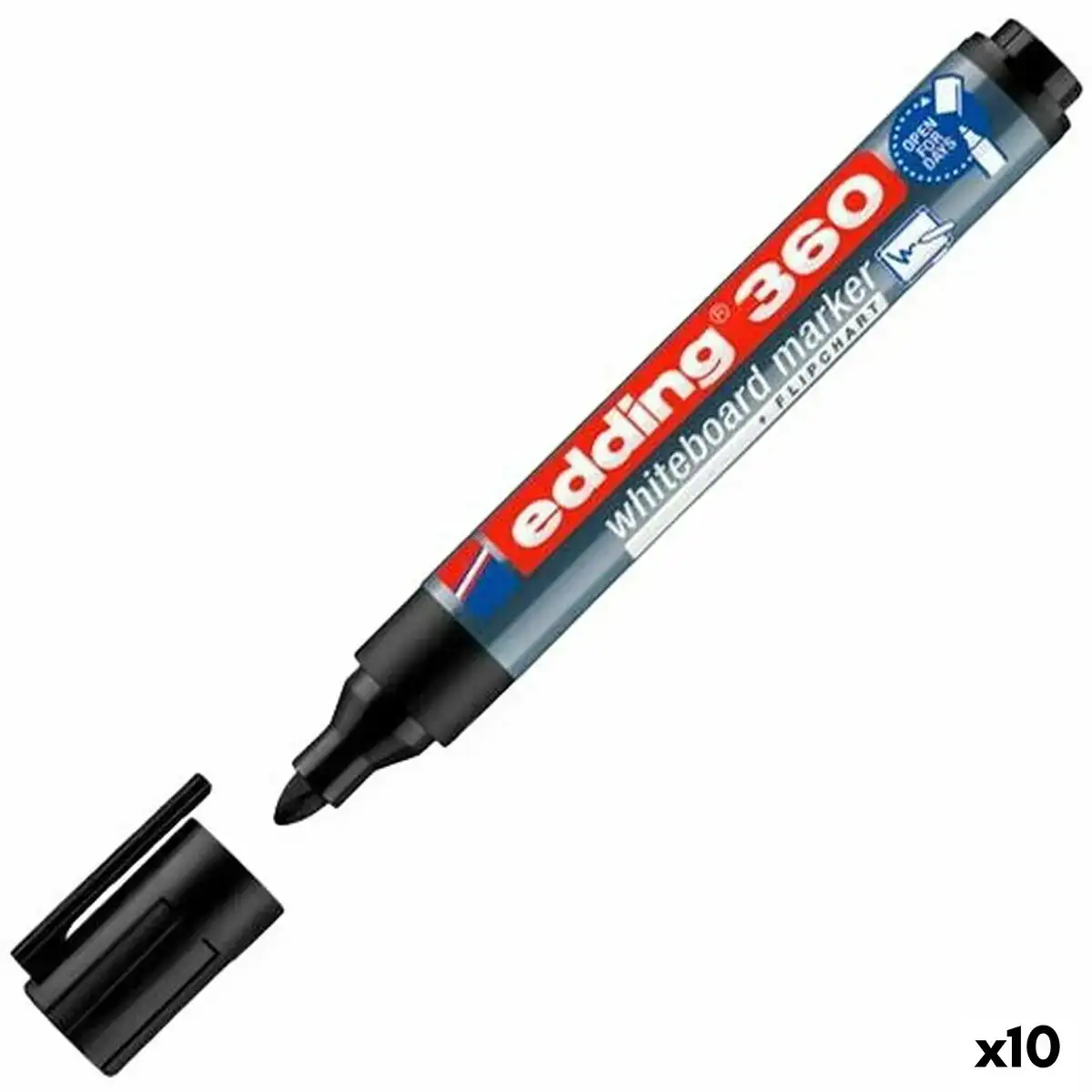 Marqueur pour tableau blanc edding 360 rechargeable noir 10 unites _5157. Entrez dans l'Univers de DIAYTAR COTE D'IVOIRE - Où l'Élégance et la Variété se Rencontrent. Parcourez notre catalogue pour dénicher des articles qui ajoutent une touche d'élégance à votre vie.