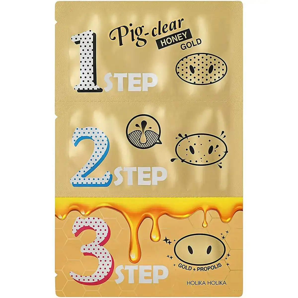 Masque antipores holika holika pig clear honey gold 3 step_5476. DIAYTAR COTE D'IVOIRE - Où Choisir Devient un Acte de Découverte. Découvrez notre gamme et choisissez des produits qui éveillent votre curiosité et élargissent vos horizons.