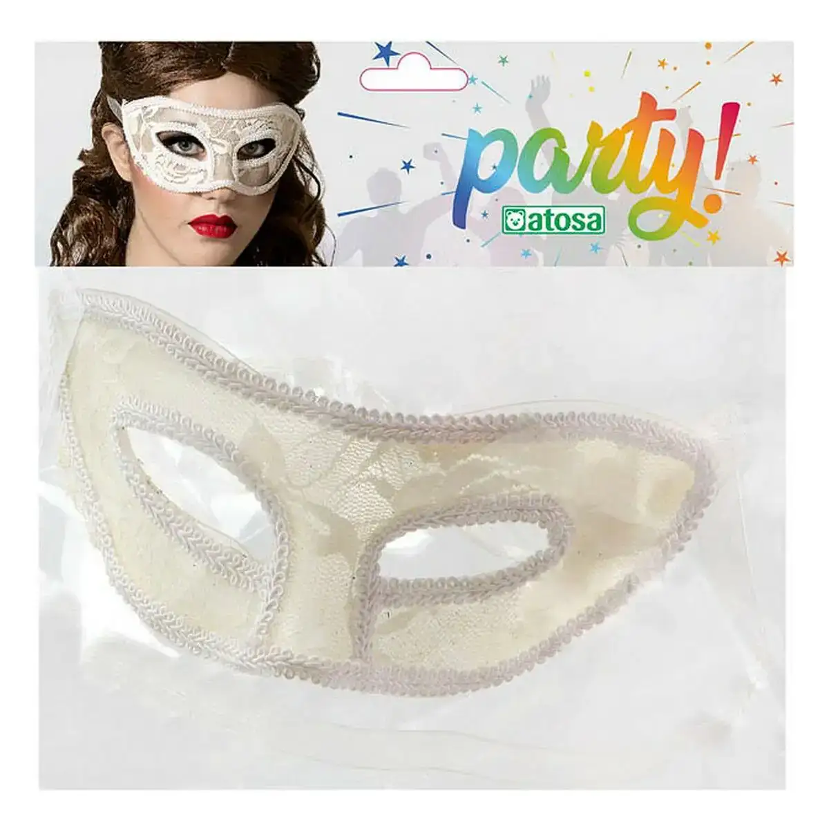 Masque blanc 17 x 7 cm dentelle_5511. Bienvenue chez DIAYTAR COTE D'IVOIRE - Votre Plateforme Shopping pour Tous. Découvrez un large éventail de produits qui célèbrent la diversité et la beauté du Côte d'Ivoire.