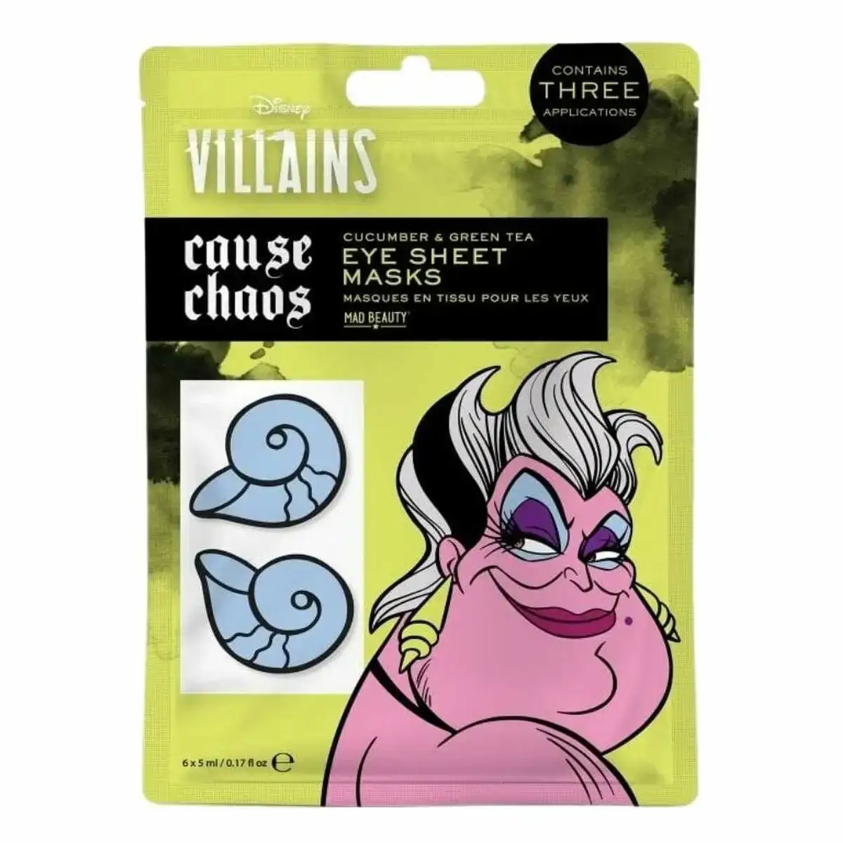 Masque contour des yeux mad beauty disney villains ursula 6 x 5 ml _3565. DIAYTAR COTE D'IVOIRE - Votre Destination Shopping Inspirante. Explorez notre catalogue pour trouver des articles qui stimulent votre créativité et votre style de vie.