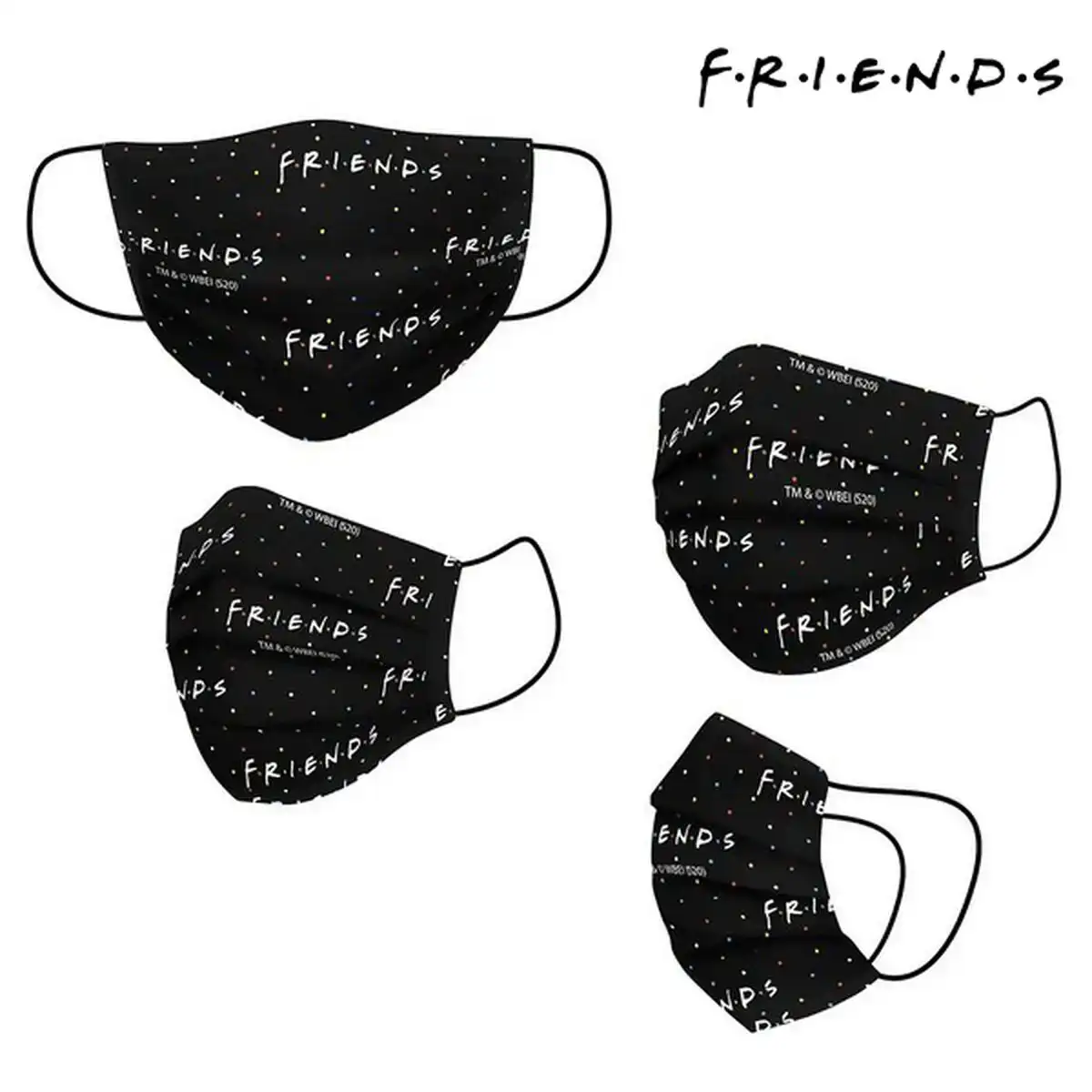 Masque en tissu hygienique reutilisable friends adulte noir_7736. DIAYTAR COTE D'IVOIRE - Là où le Chic Rencontre la Tradition. Naviguez à travers notre catalogue et choisissez des produits qui équilibrent l'élégance intemporelle et l'innovation moderne.