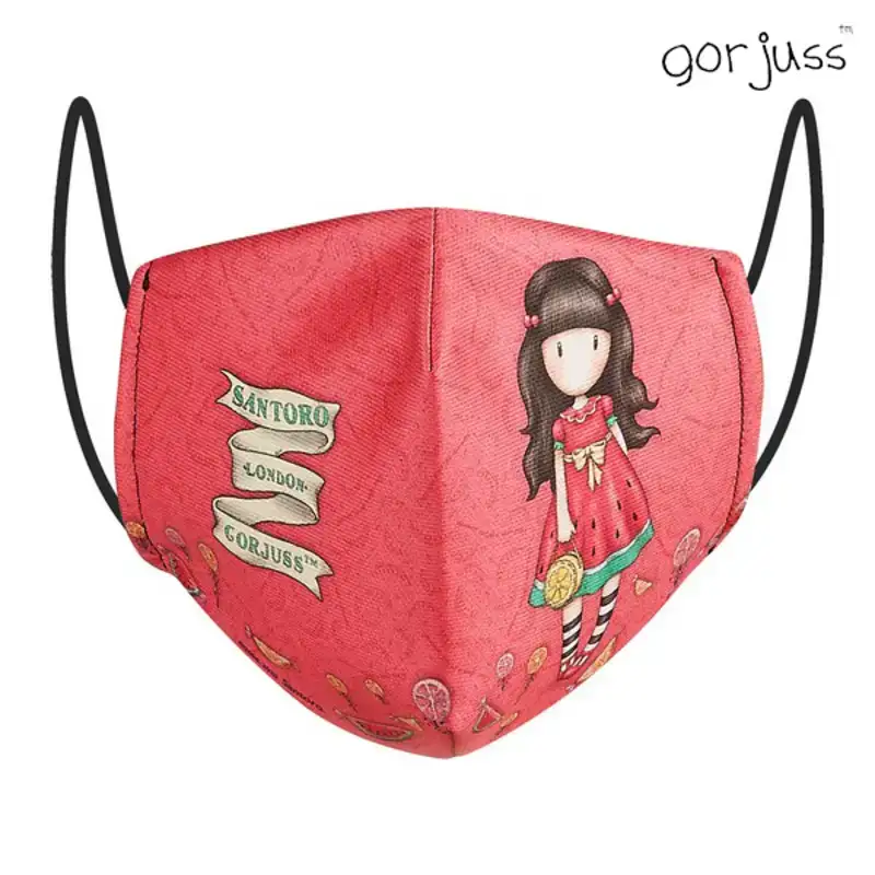 Masque en tissu hygienique reutilisable gorjuss enfant rouge_3420. DIAYTAR COTE D'IVOIRE - L'Art de Choisir, l'Art de Vivre. Parcourez notre boutique en ligne et choisissez parmi des produits de qualité qui ajoutent de l'élégance à votre quotidien.