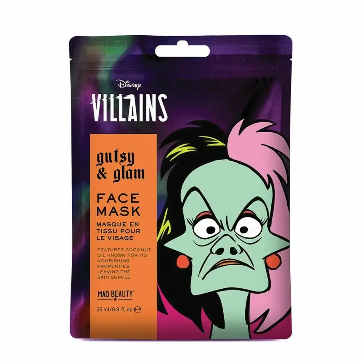 Masque facial mad beauty disney villains cruella 25 ml _5770. DIAYTAR COTE D'IVOIRE - Où Choisir Devient un Plaisir. Découvrez notre boutique en ligne et choisissez parmi une variété de produits qui satisferont tous vos besoins.