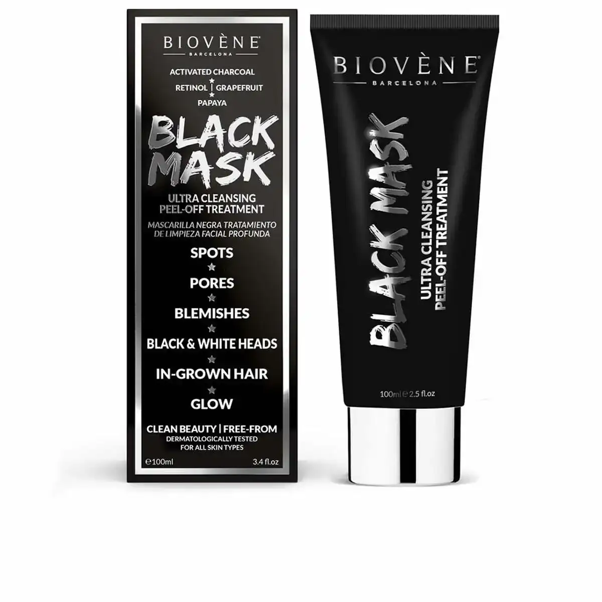 Masque facial peel off biovene black mask 100 ml_6513. DIAYTAR COTE D'IVOIRE - Où Choisir est un Plaisir. Explorez notre boutique en ligne et choisissez parmi des produits de qualité qui satisferont vos besoins et vos goûts.