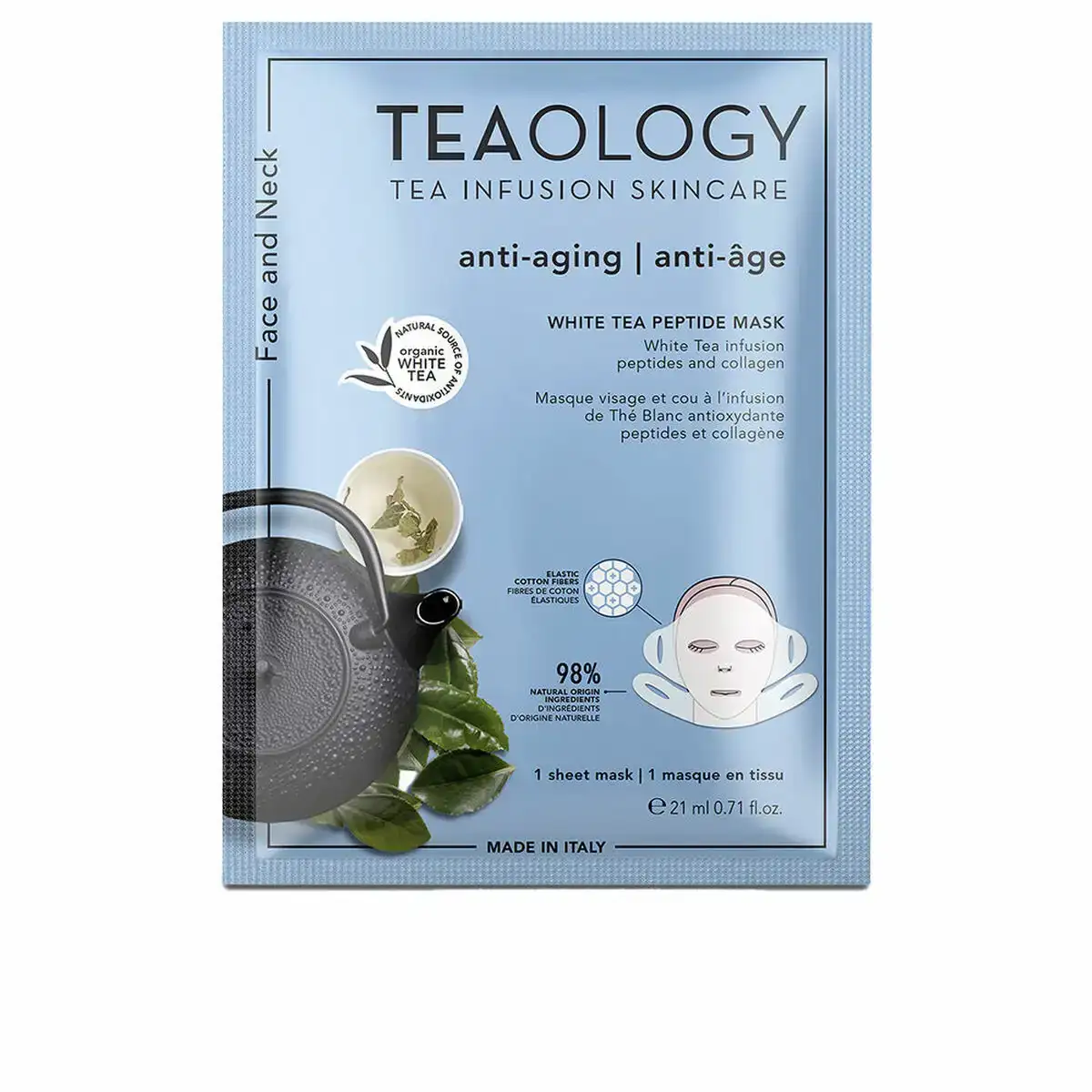 Masque facial teaology cou anti age the blanc 21 ml_6019. DIAYTAR COTE D'IVOIRE - Votre Passage vers la Découverte. Explorez notre boutique en ligne pour trouver des trésors qui vous attendent, du traditionnel à l'avant-garde.