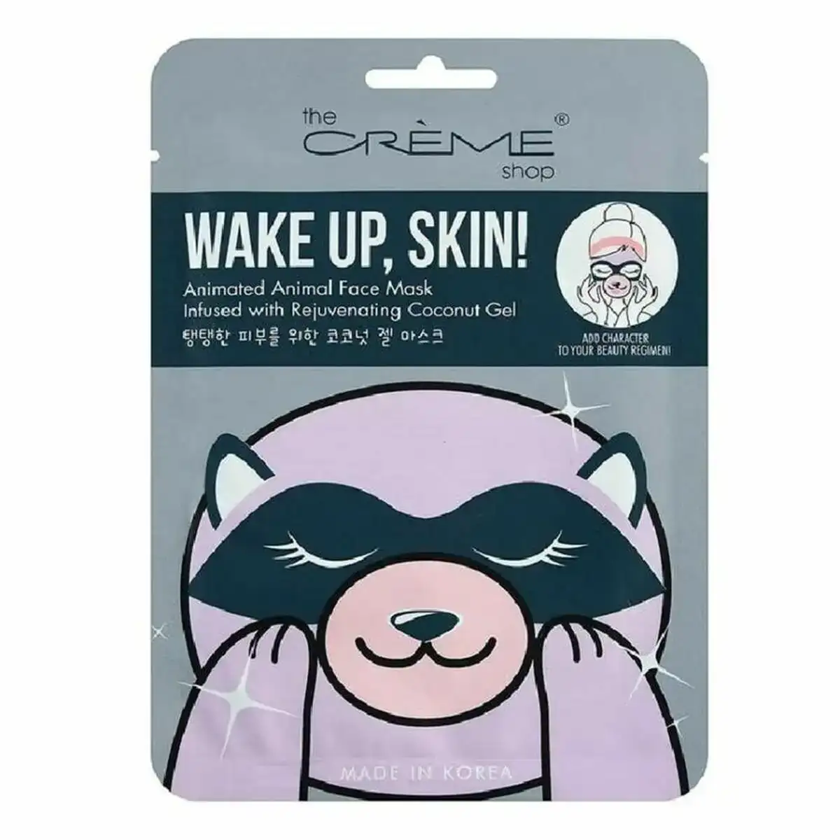 Masque facial the creme shop wake up skin raccoon 25 g _9260. DIAYTAR COTE D'IVOIRE - Votre Escale Shopping incontournable. Explorez notre boutique en ligne et dénichez des trésors qui reflètent la richesse culturelle et la modernité du Côte d'Ivoire.