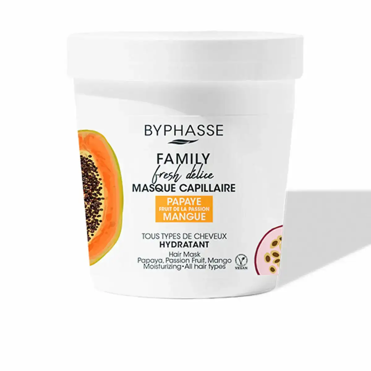 Masque hydratant byphasse family fresh delice mangue fruit de la passion papaye 250 ml _9212. DIAYTAR COTE D'IVOIRE - Là où Choisir est une Célébration de l'Artisanat. Explorez notre gamme variée et choisissez des produits qui incarnent la tradition et le talent des artisans du Côte d'Ivoire.