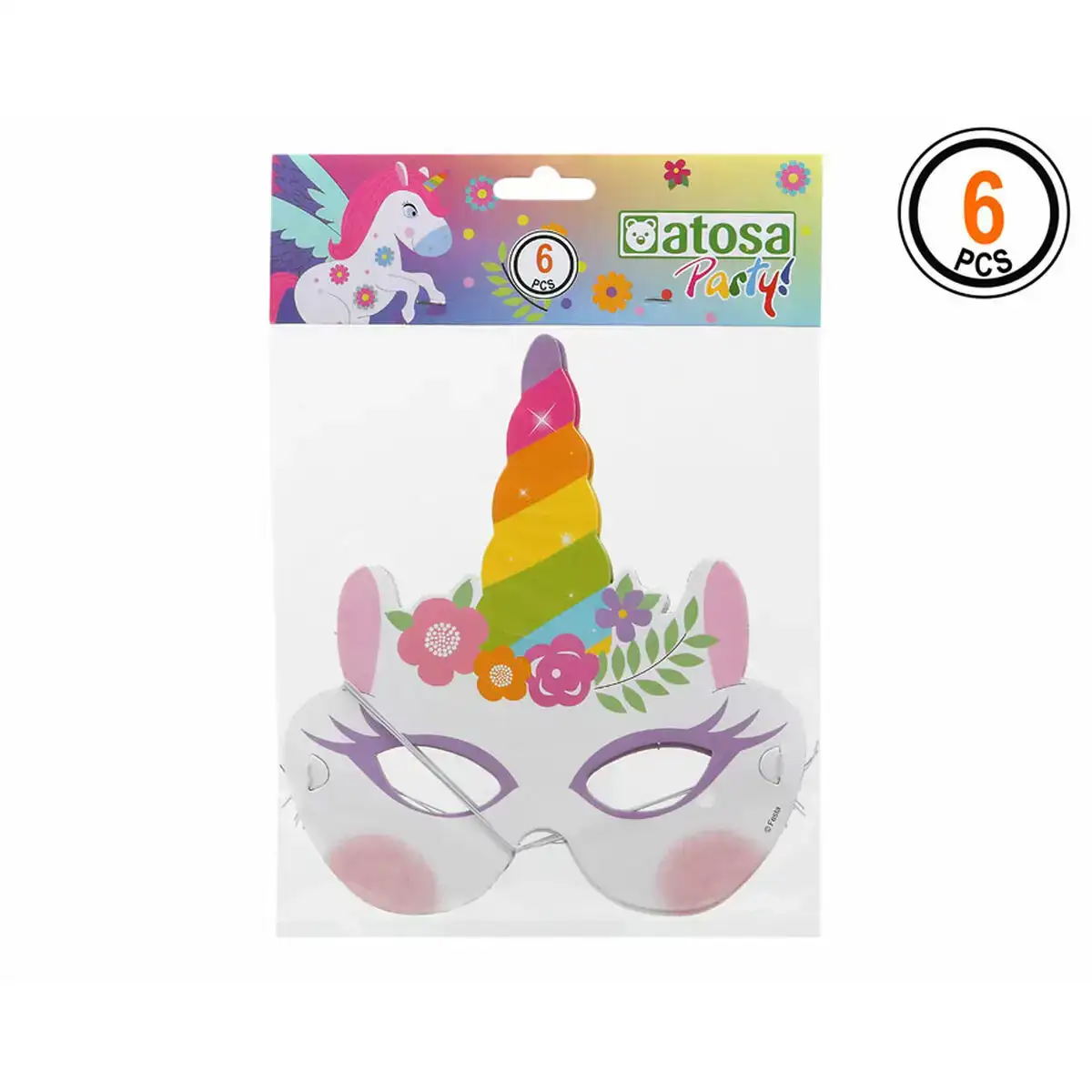 Masque multicouleur licorne 6 unites_7598. DIAYTAR COTE D'IVOIRE - Là où Chaque Achat Contribue à un Rêve. Naviguez à travers notre boutique en ligne et soutenez des artisans talentueux tout en acquérant des trésors.
