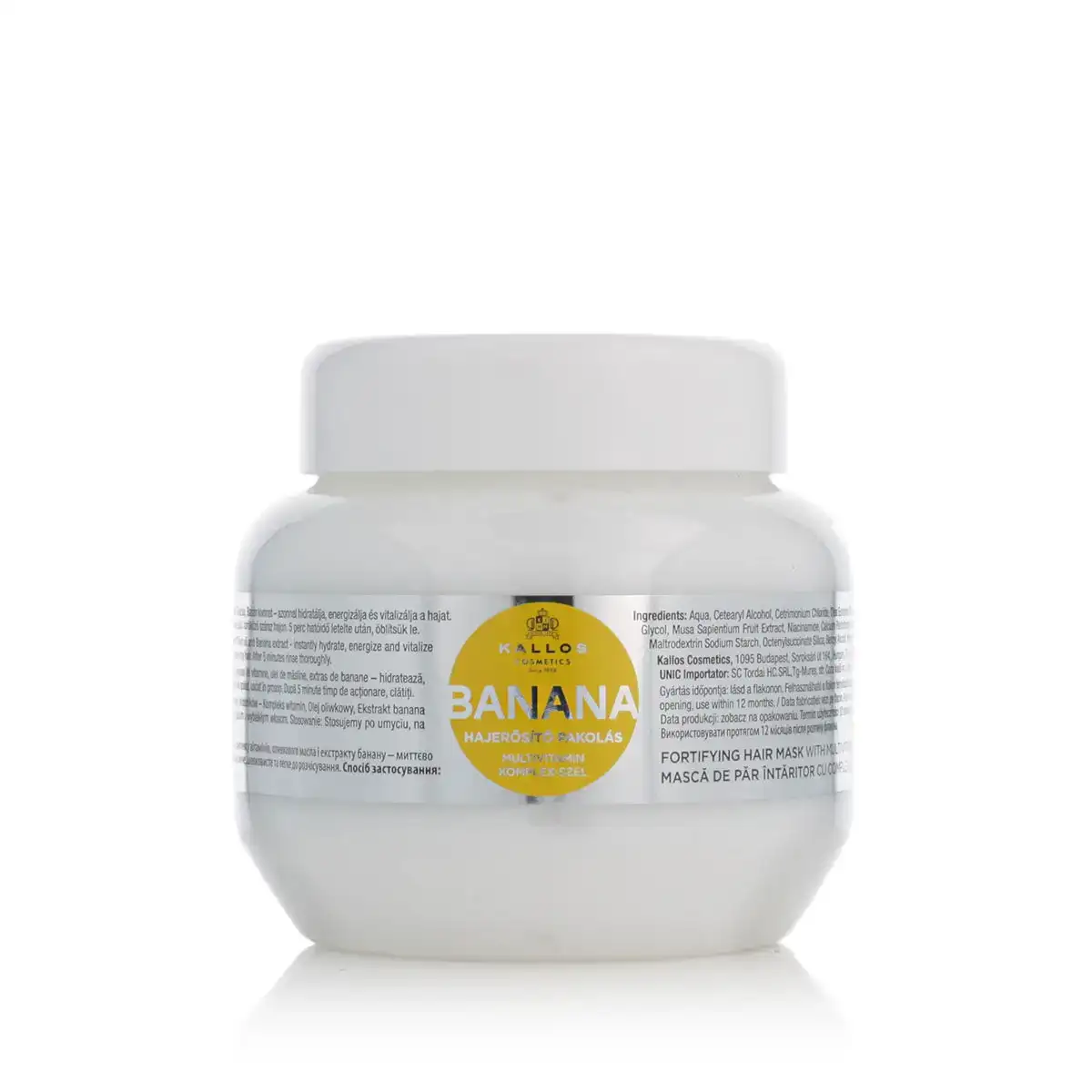 Masque nourrissant pour cheveux kallos cosmetics banana 275 ml_8433. Bienvenue chez DIAYTAR COTE D'IVOIRE - Où Chaque Achat Fait une Différence. Découvrez notre gamme de produits qui reflètent l'engagement envers la qualité et le respect de l'environnement.