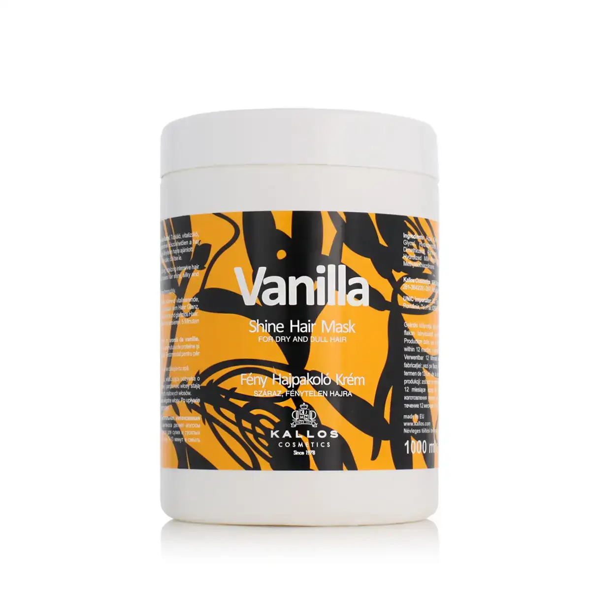 Masque nourrissant pour cheveux kallos cosmetics vanilla 1 l_2156. DIAYTAR COTE D'IVOIRE - L'Art de Choisir, l'Art de Vivre. Explorez notre univers de produits soigneusement sélectionnés pour vous offrir une expérience shopping riche et gratifiante.