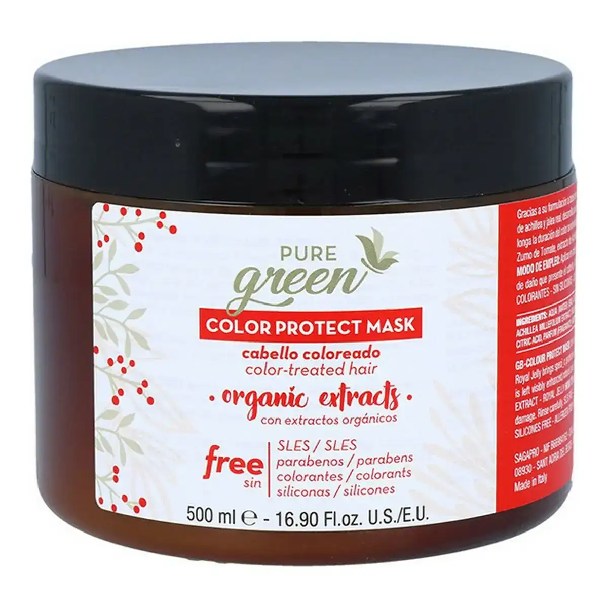 Masque pour cheveux color protect pure green green color 500 ml _4942. DIAYTAR COTE D'IVOIRE - Là où Choisir est une Célébration de l'Artisanat. Explorez notre gamme variée et choisissez des produits qui incarnent la tradition et le talent des artisans du Côte d'Ivoire.