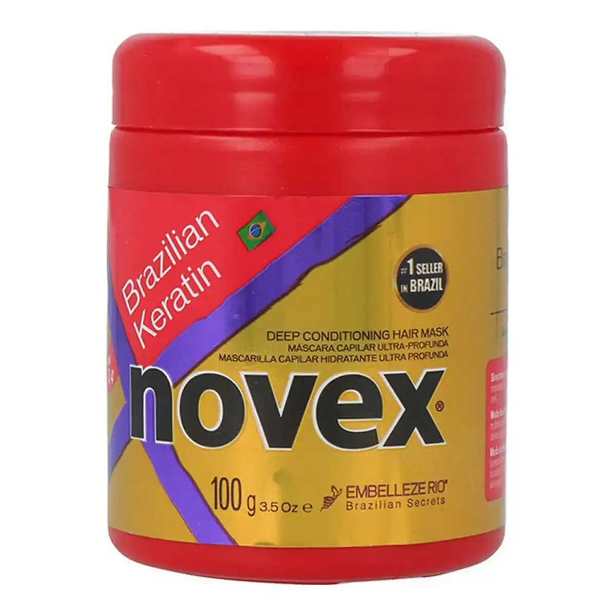 Masque pour cheveux novex brazilian keratine_4524. DIAYTAR COTE D'IVOIRE - Votre Escale Shopping incontournable. Explorez notre boutique en ligne et dénichez des trésors qui reflètent la richesse culturelle et la modernité du Côte d'Ivoire.