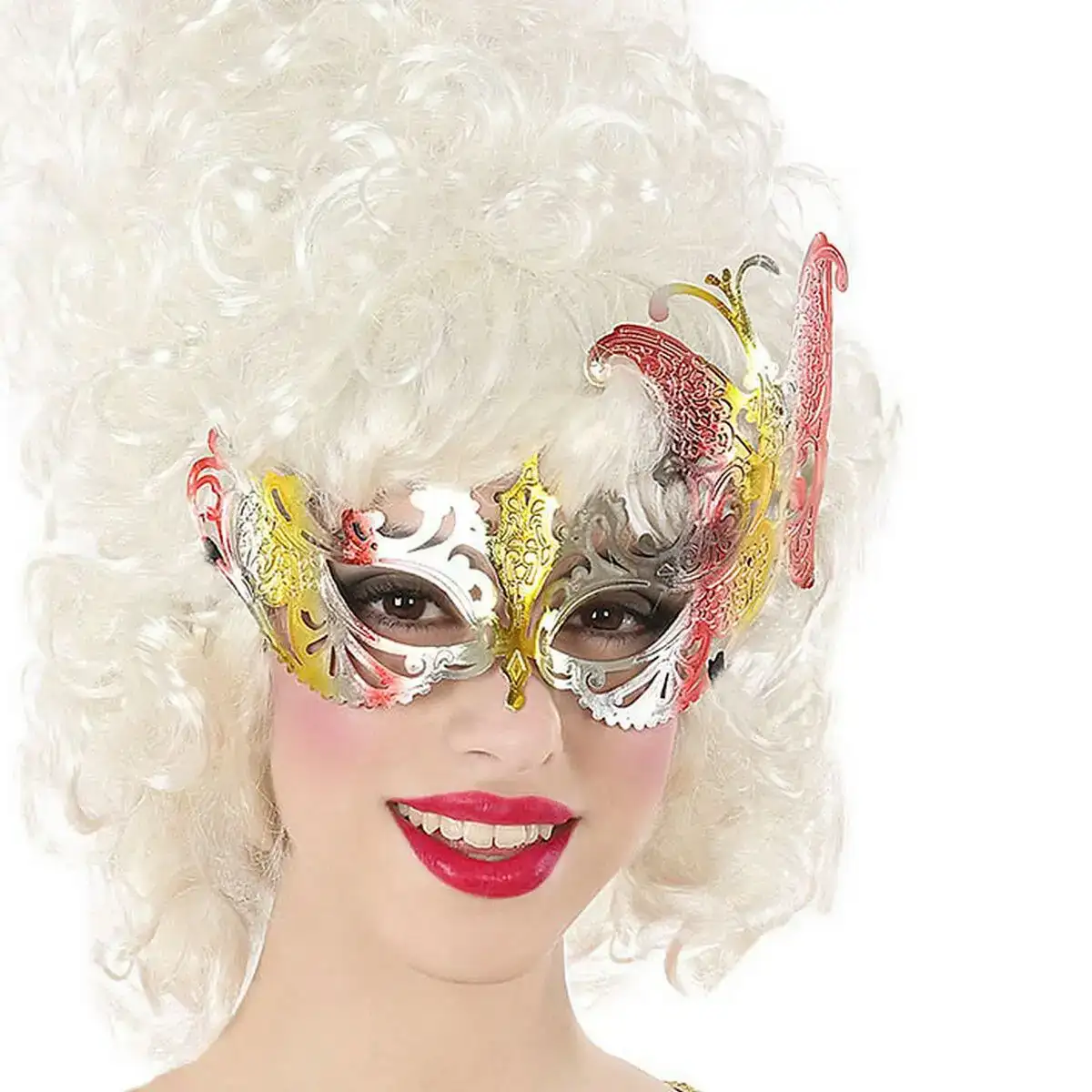 Masque rouge multicouleur_7781. DIAYTAR COTE D'IVOIRE - L'Art du Shopping Facilité. Naviguez sur notre plateforme en ligne pour découvrir une expérience d'achat fluide et agréable, avec une gamme de produits adaptés à tous.