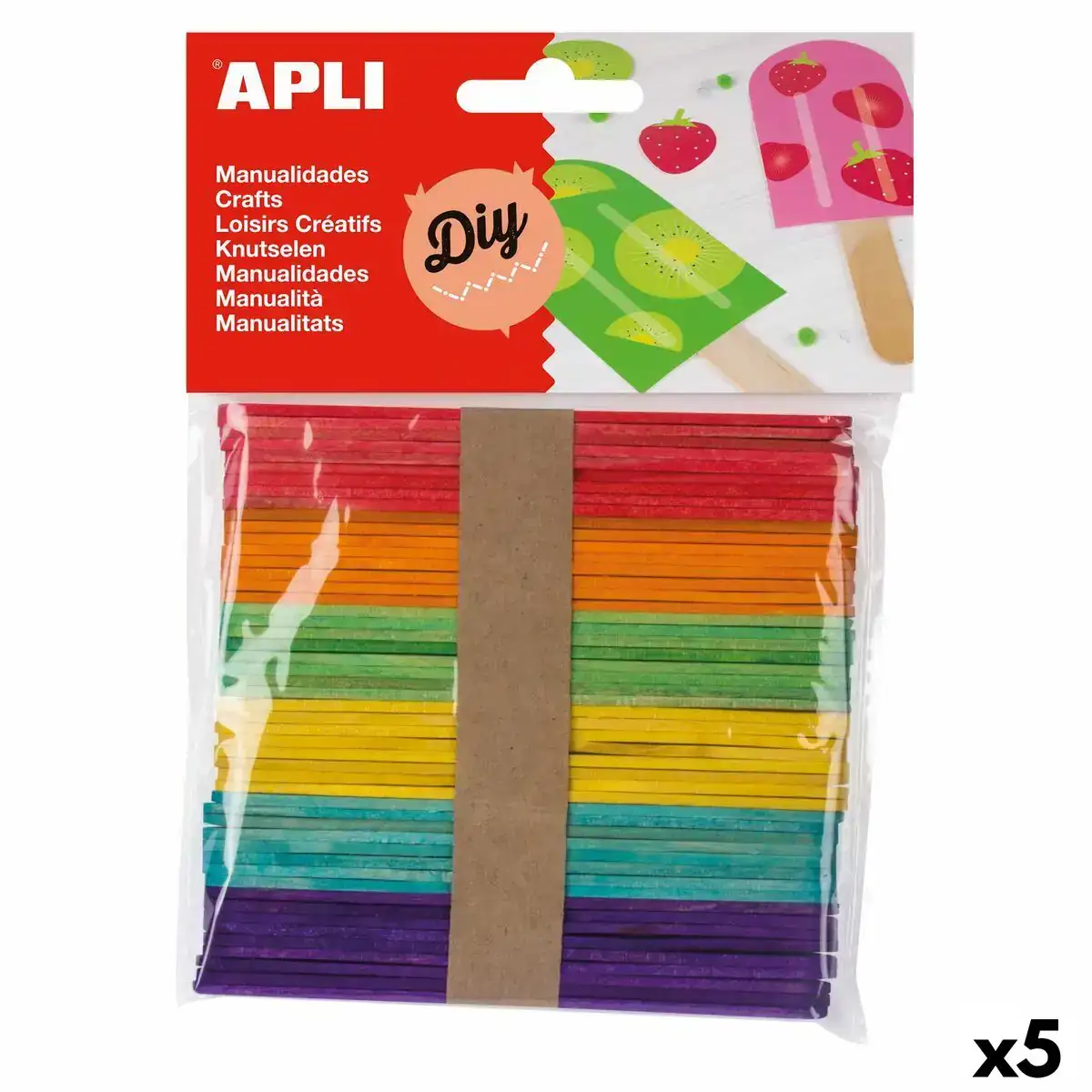Materiaux pour travaux manuels apli baton de glace bois multicouleur 5 unites 50 unites _6124. DIAYTAR COTE D'IVOIRE - L'Art de Vivre le Shopping Éthique. Parcourez notre gamme et choisissez des produits qui reflètent notre engagement envers des pratiques durables.