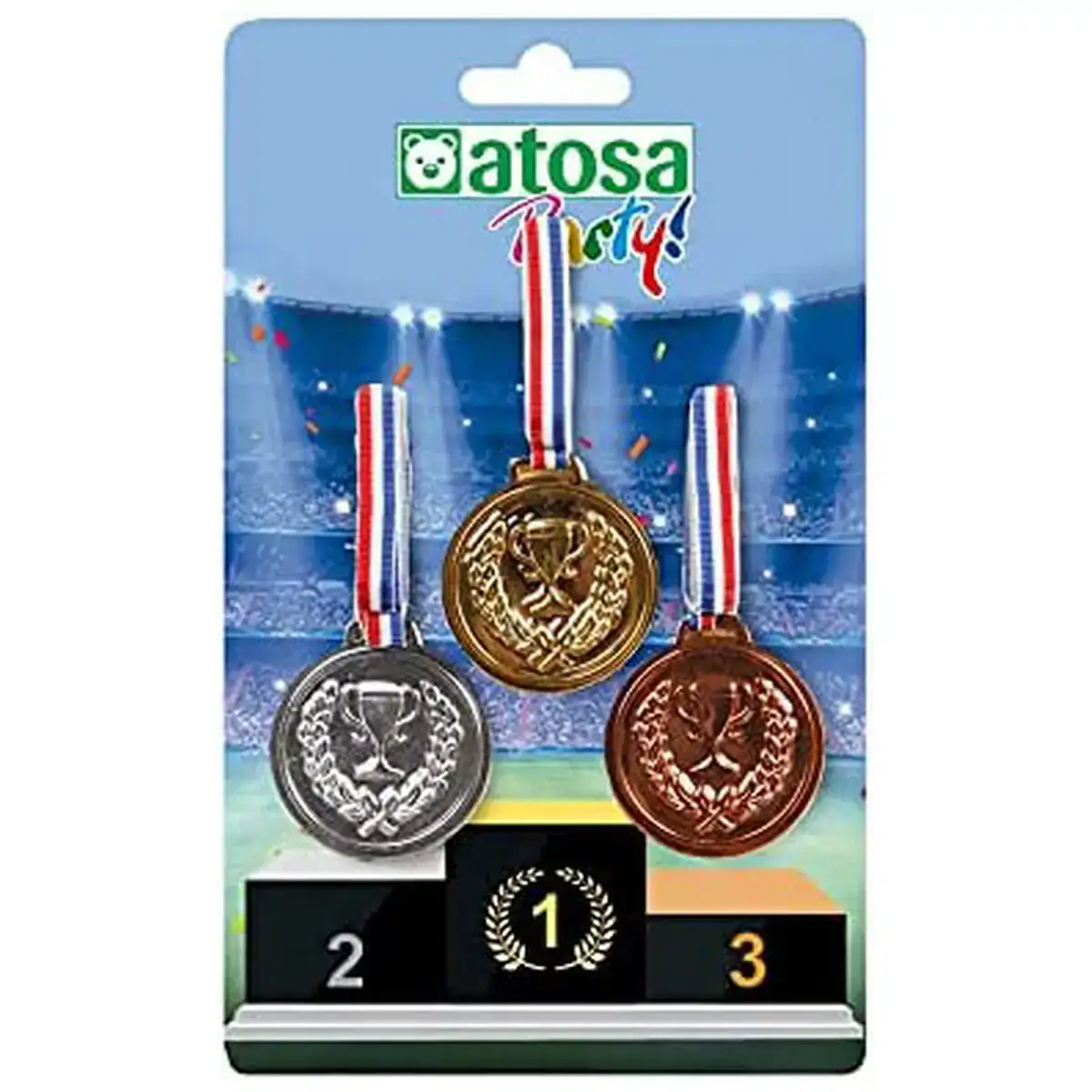 Medaille en metal avec sangle en polyester multicouleur_5827. DIAYTAR COTE D'IVOIRE - Où Votre Shopping Prend Vie. Explorez notre boutique en ligne pour trouver des articles qui vous ressemblent et qui ajoutent de l'éclat à votre quotidien.