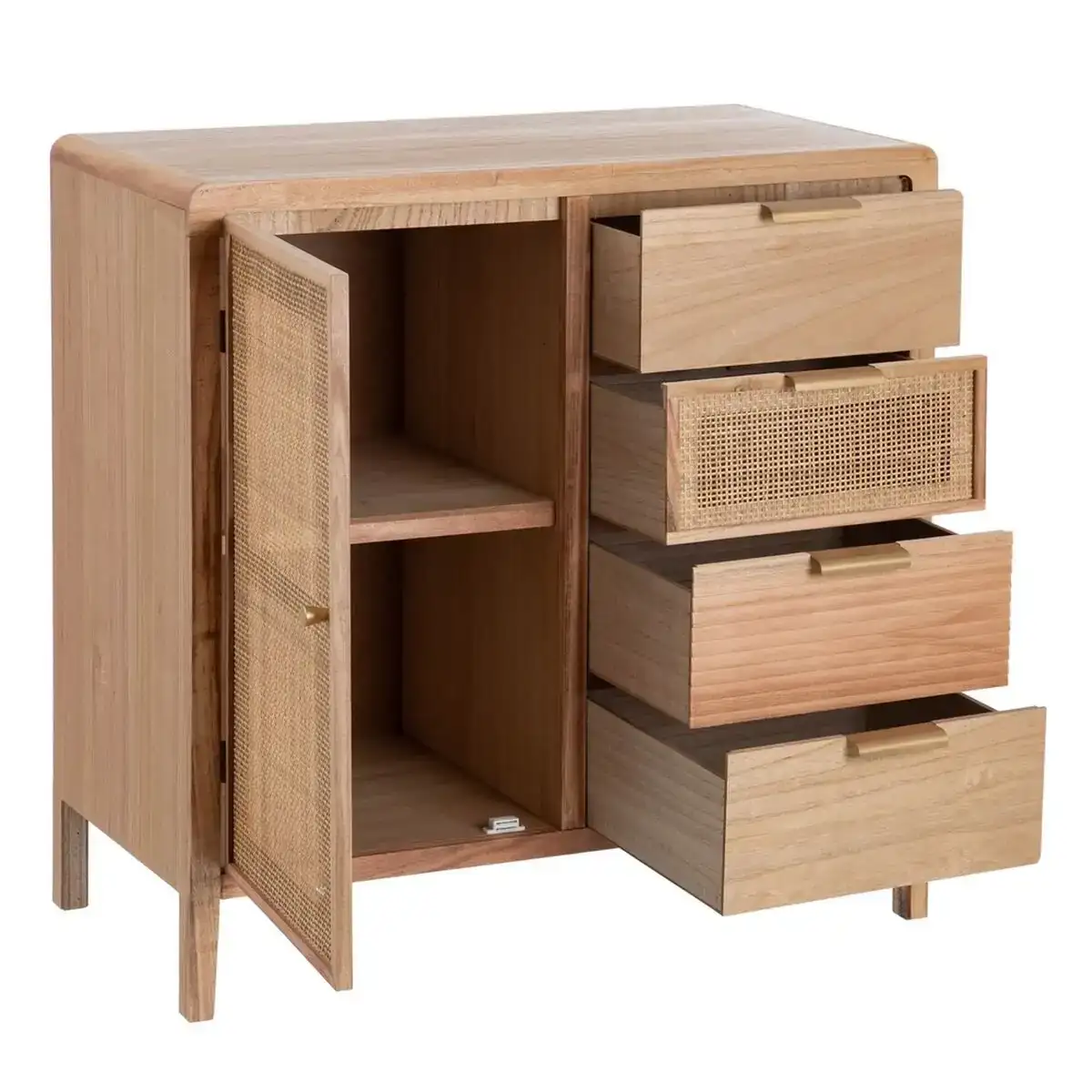 Meuble d entree avec tiroirs honey 80 x 40 x 82 cm naturel bois rotin_7908. Bienvenue chez DIAYTAR COTE D'IVOIRE - Où Chaque Produit a son Âme. Découvrez notre gamme et choisissez des articles qui résonnent avec votre personnalité et vos valeurs.
