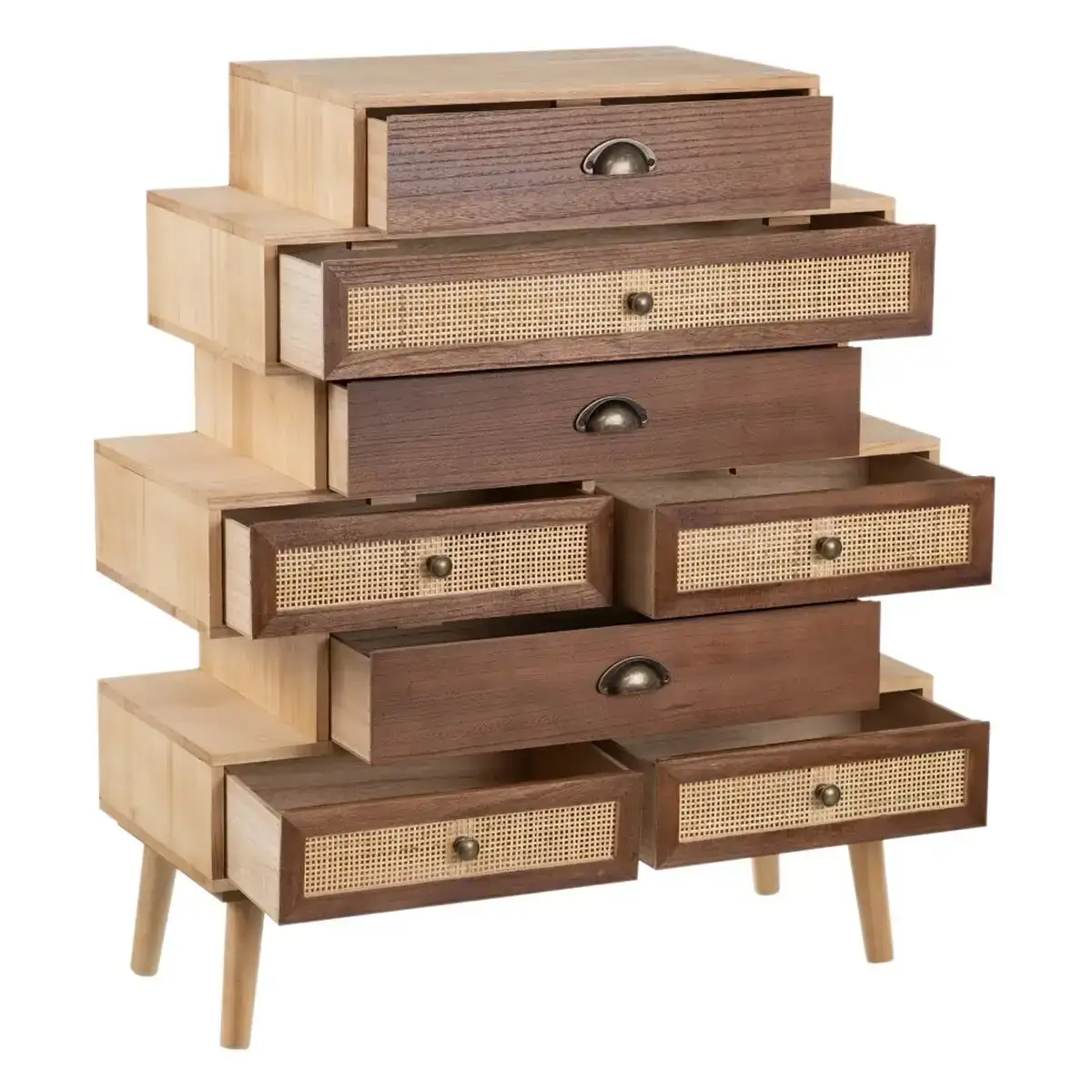 Meuble d entree avec tiroirs sasha 80 x 33 x 94 cm naturel bois creme rotin_5711. Entrez dans l'Univers de DIAYTAR COTE D'IVOIRE - Où le Shopping Devient une Découverte. Explorez nos rayons et dénichez des trésors qui illuminent votre quotidien.