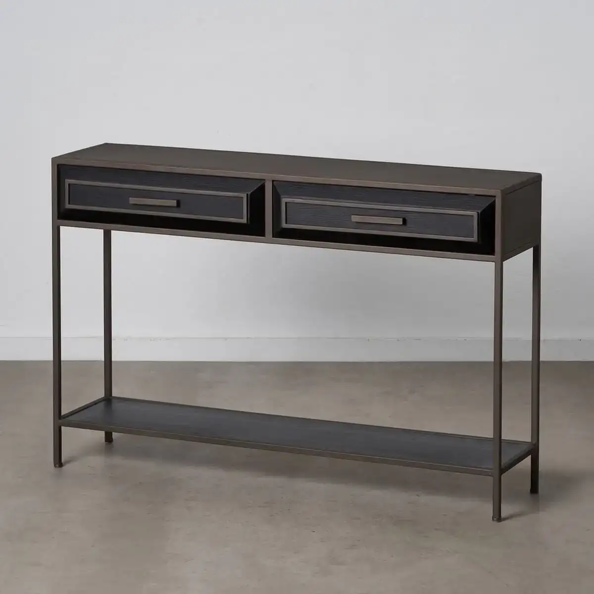 Meuble d entree brick 121 x 33 x 81 cm noir metal dmf_5864. DIAYTAR COTE D'IVOIRE - Votre Oasis de Shopping en Ligne. Explorez notre boutique et découvrez des produits qui ajoutent une touche de magie à votre quotidien.