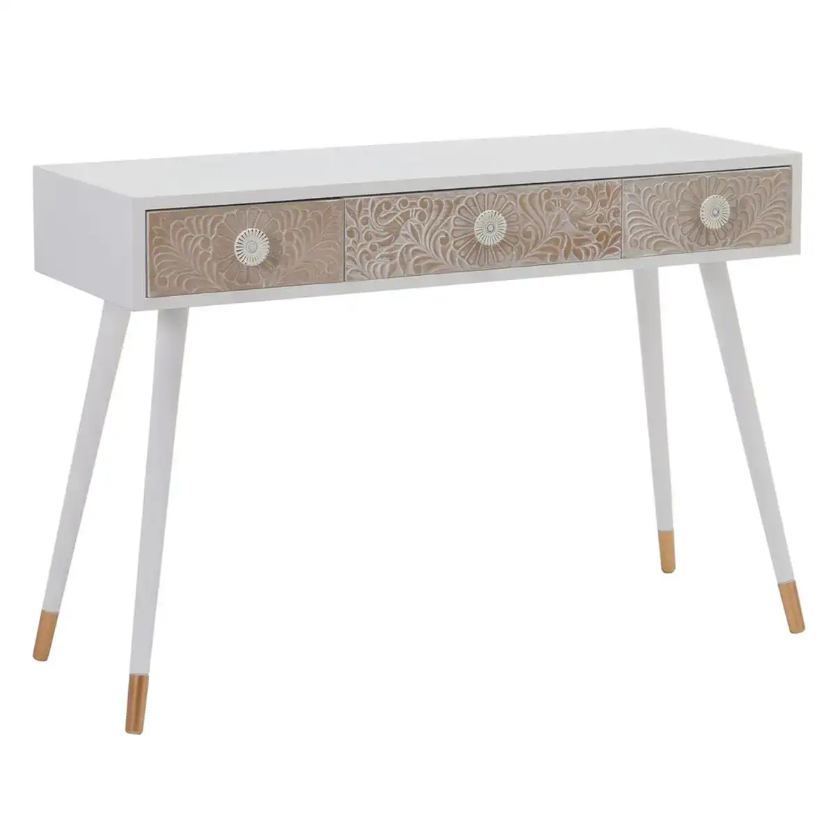 Meuble d entree klee 110 x 40 x 77 cm naturel bois de pin blanc_3035. DIAYTAR COTE D'IVOIRE - Votre Destination Shopping de Choix. Explorez notre boutique en ligne et découvrez des trésors qui reflètent votre style et votre passion pour l'authenticité.