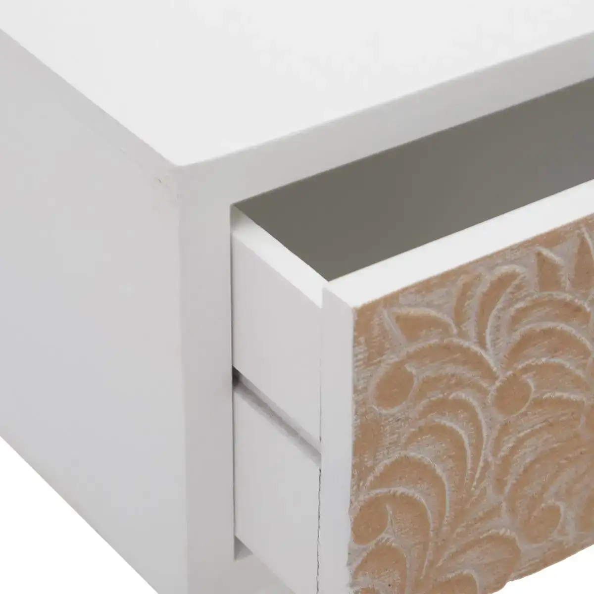 Meuble d'Entrée KLEE 110 x 40 x 77 cm Naturel Bois de pin Blanc – Image 8