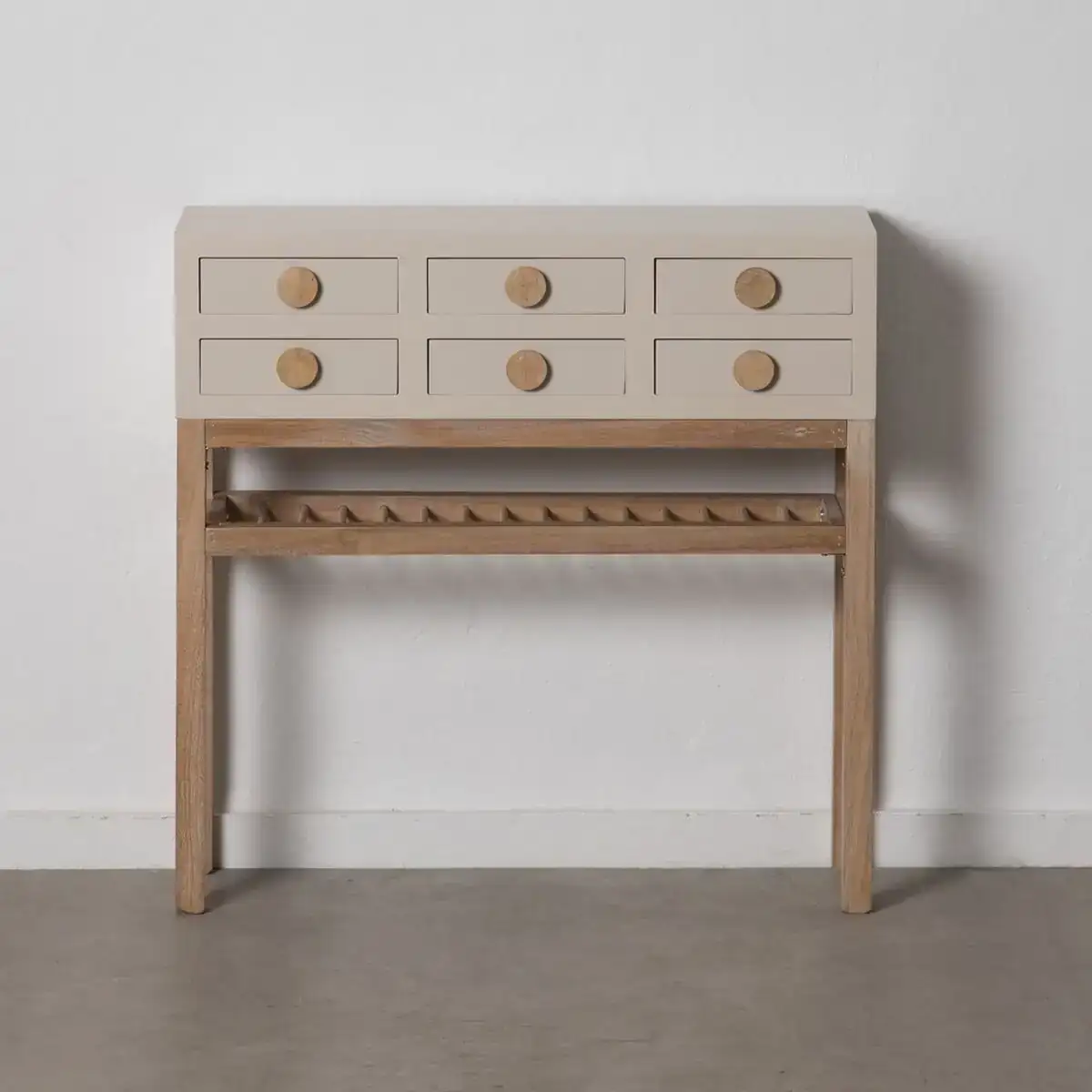 Meuble d entree mizuchi 85 x 26 x 84 5 cm taupe dmf_5759. Entrez dans l'Univers de DIAYTAR COTE D'IVOIRE - Où Chaque Produit a son Éclat Unique. Explorez notre gamme variée et choisissez des articles qui illuminent votre quotidien.