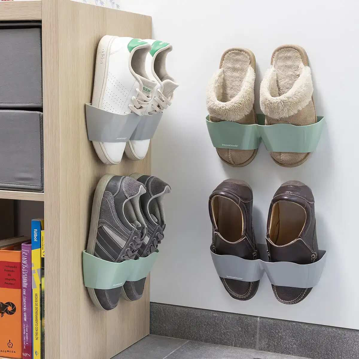 Meubles a chaussures avec adhesifs shohold innovagoods pack de 4 unites_2380. Bienvenue chez DIAYTAR COTE D'IVOIRE - Votre Destination Shopping Complète! Découvrez une boutique en ligne généraliste au Côte d'Ivoire offrant une vaste gamme de produits, allant des vêtements aux gadgets électroniques, en passant par l'artisanat local.