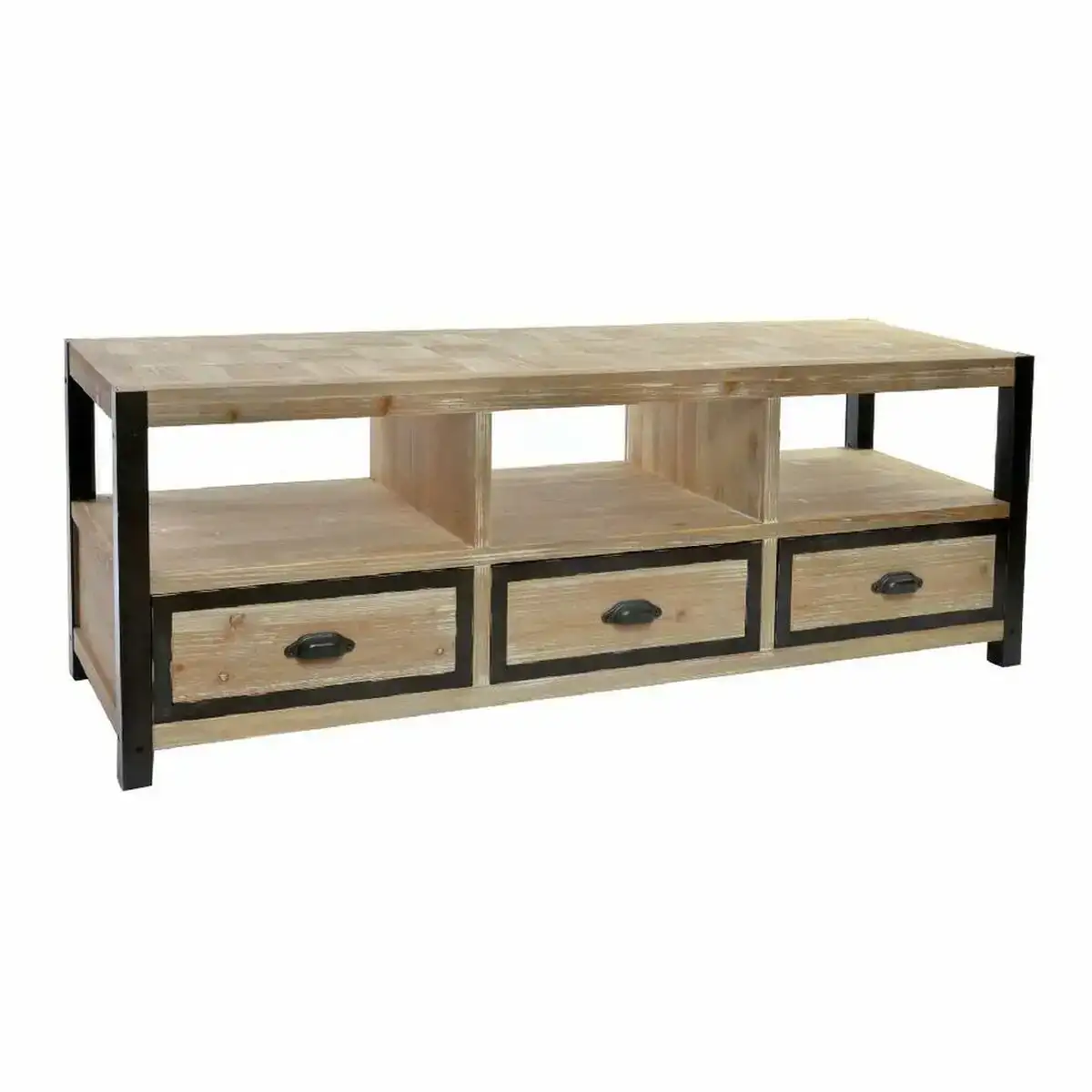 Meubles de television dkd home decor 148 x 45 x 54 cm noir metal bois marron_1546. DIAYTAR COTE D'IVOIRE - Votre Destination Shopping Exquise. Explorez notre boutique en ligne et découvrez des trésors qui ajoutent une touche de sophistication à votre style et à votre espace.