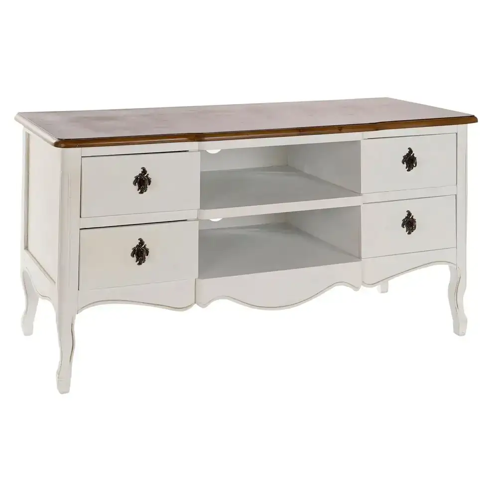 Meubles de television dkd home decor blanc marron bois de paulownia 120 x 48 x 60 cm _5974. DIAYTAR COTE D'IVOIRE - Votre Source de Découvertes Shopping. Découvrez des trésors dans notre boutique en ligne, allant des articles artisanaux aux innovations modernes.
