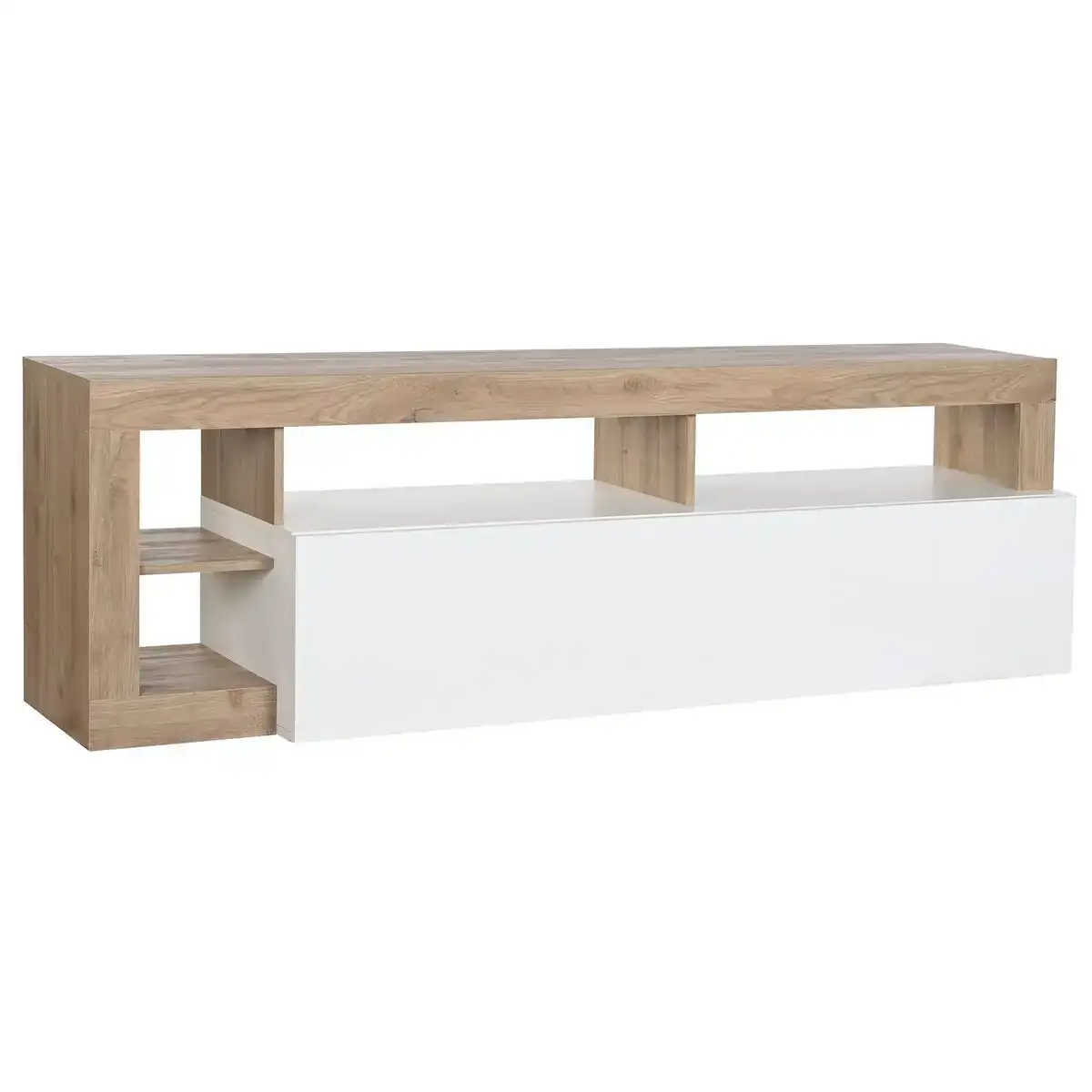 Meubles de television dkd home decor blanc marron metal bois mdf 184 x 42 x 58 cm_7878. DIAYTAR COTE D'IVOIRE - Votre Passage vers l'Élégance Abordable. Explorez notre collection où chaque produit est choisi pour sa qualité et son accessibilité, incarnant ainsi l'essence du Côte d'Ivoire.