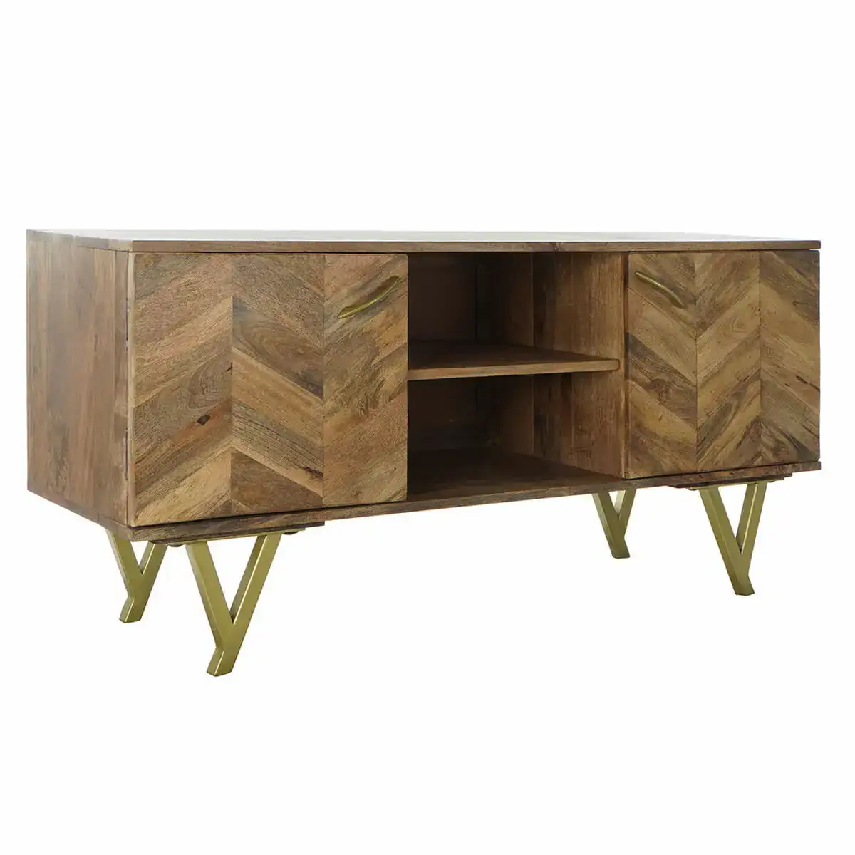 Meubles de television dkd home decor metal bois de manguier 125 x 62 5 x 40 cm _1948. DIAYTAR COTE D'IVOIRE - Votre Passage vers l'Éclat et la Beauté. Explorez notre boutique en ligne et trouvez des produits qui subliment votre apparence et votre espace.