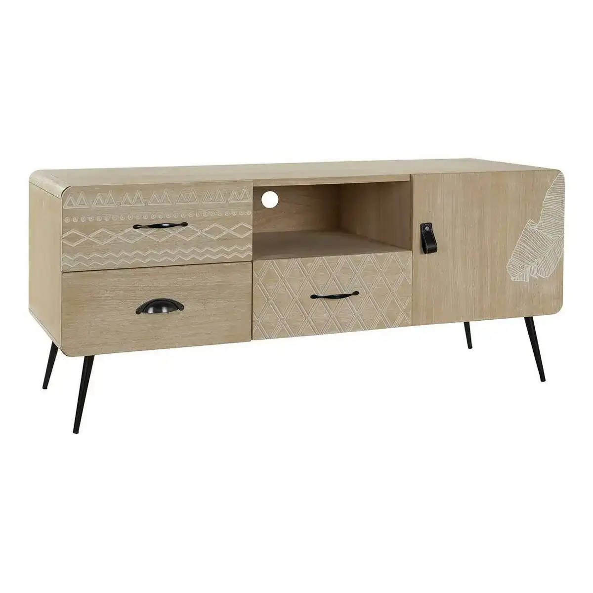 Meubles de television dkd home decor metal bois de paulownia 120 x 41 x 52 cm _3597. Entrez dans l'Univers de DIAYTAR COTE D'IVOIRE - Où l'Authenticité Renouvelle Votre Quotidien. Explorez notre gamme de produits et trouvez des articles qui reflètent votre essence.