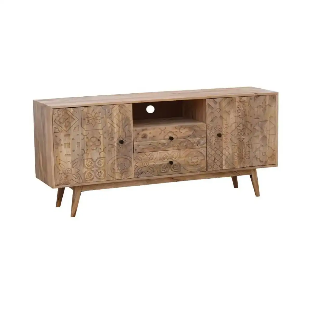 Meubles de television dkd home decor multicouleur naturel bois de manguier 155 x 40 x 70 cm_8360. Bienvenue chez DIAYTAR COTE D'IVOIRE - Où le Shopping Rencontre la Qualité. Explorez notre sélection soigneusement conçue et trouvez des produits qui définissent le luxe abordable.