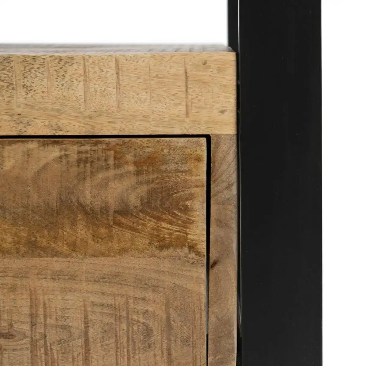 Meubles de television mara 150 x 45 x 60 cm naturel noir bois fer_8662. DIAYTAR COTE D'IVOIRE - Là où Choisir est une Célébration de l'Artisanat. Explorez notre gamme variée et choisissez des produits qui incarnent la tradition et le talent des artisans du Côte d'Ivoire.