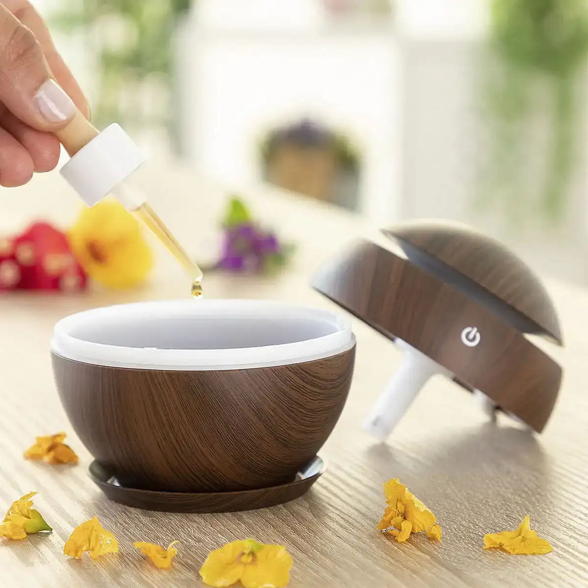 Mini humidificateur diffuseur d aromes dark walnut innovagoods_7873. DIAYTAR COTE D'IVOIRE - Votre Passage vers le Raffinement. Plongez dans notre univers de produits exquis et choisissez des articles qui ajoutent une touche de sophistication à votre vie.