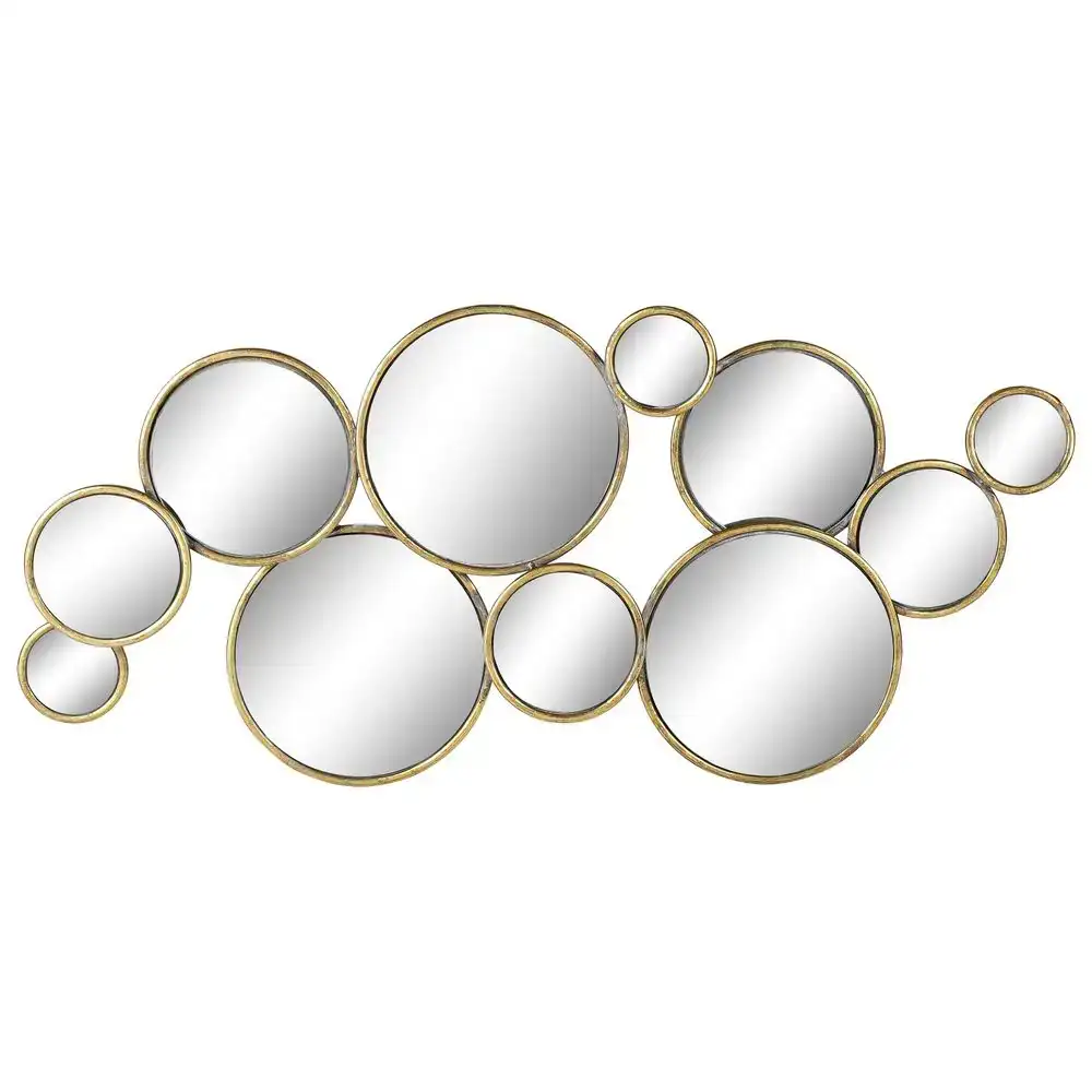 Miroir dkd home decor dore metal verre moderne cercles 101 x 5 x 46 cm_9662. DIAYTAR COTE D'IVOIRE - L'Art de Trouver ce que Vous Aimez. Plongez dans notre assortiment varié et choisissez parmi des produits qui reflètent votre style et répondent à vos besoins.
