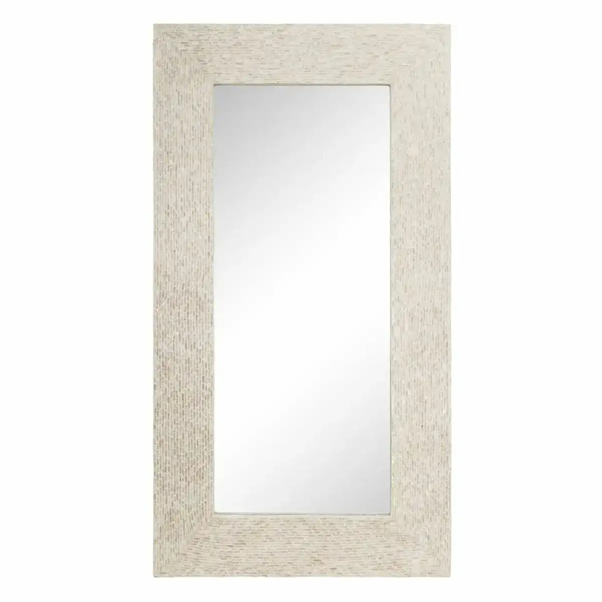 Miroir mural 186 x 7 x 100 cm blanc coquillage_2435. Bienvenue sur DIAYTAR COTE D'IVOIRE - Où l'Authenticité Rencontre le Confort. Plongez dans notre univers de produits qui allient tradition et commodité pour répondre à vos besoins.