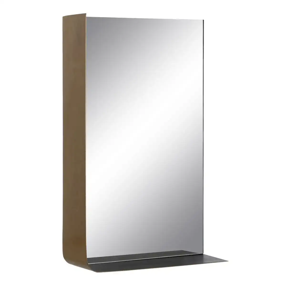 Miroir mural 40 x 12 x 60 cm noir dore metal_2962. DIAYTAR COTE D'IVOIRE - Où Choisir Devient une Découverte. Explorez notre boutique en ligne et trouvez des articles qui vous surprennent et vous ravissent à chaque clic.