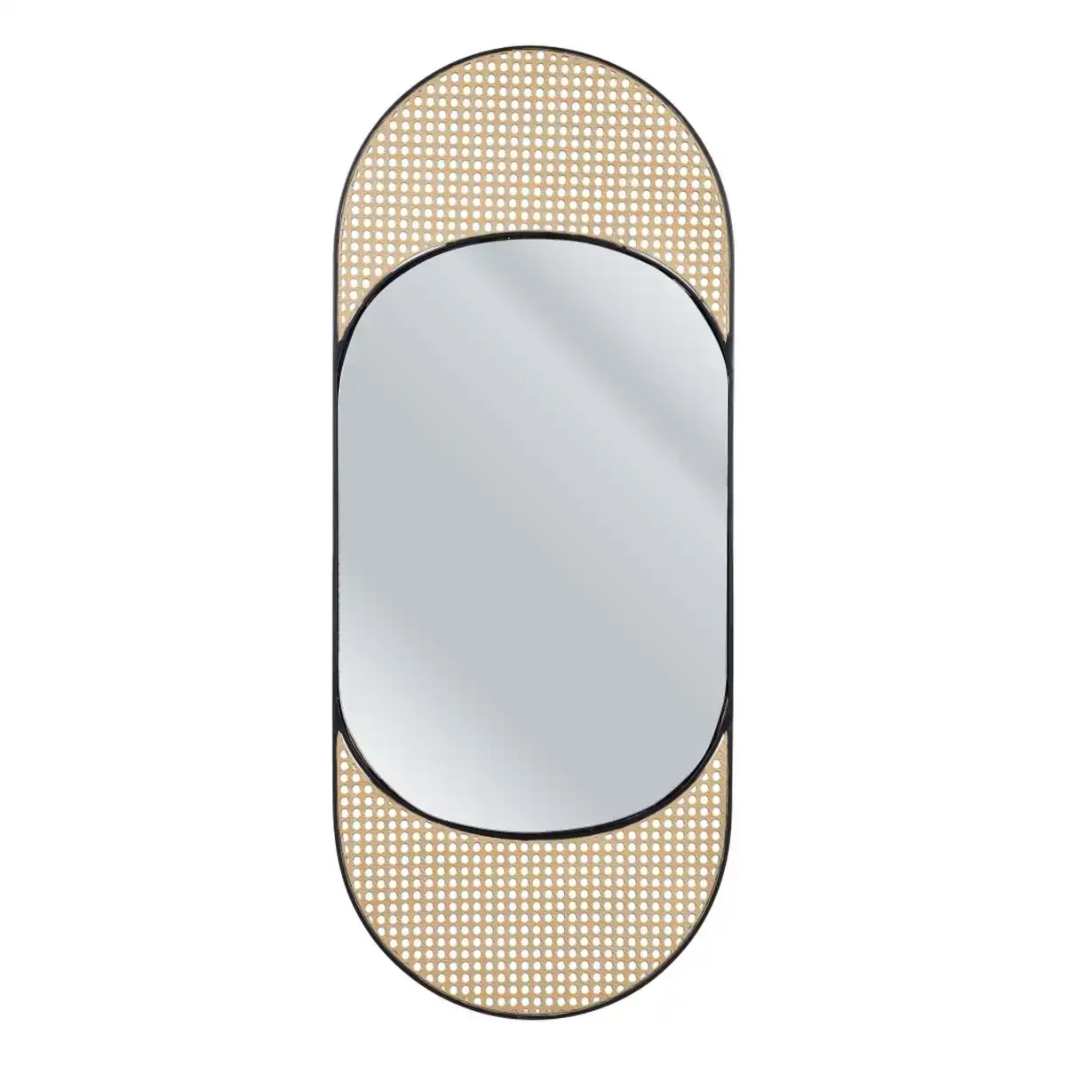 Miroir mural 41 x 1 5 x 99 cm naturel noir metal_7022. DIAYTAR COTE D'IVOIRE - L'Art de Choisir, l'Art de Vivre. Parcourez notre boutique en ligne et choisissez parmi des produits de qualité qui ajoutent de l'élégance à votre quotidien.