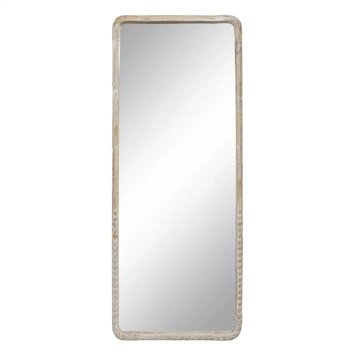 Miroir mural 48 5 x 7 x 123 cm bois blanc_6935. DIAYTAR COTE D'IVOIRE - Là où Choisir est une Affirmation de Style. Naviguez à travers notre boutique en ligne et choisissez des produits qui vous distinguent et vous valorisent.