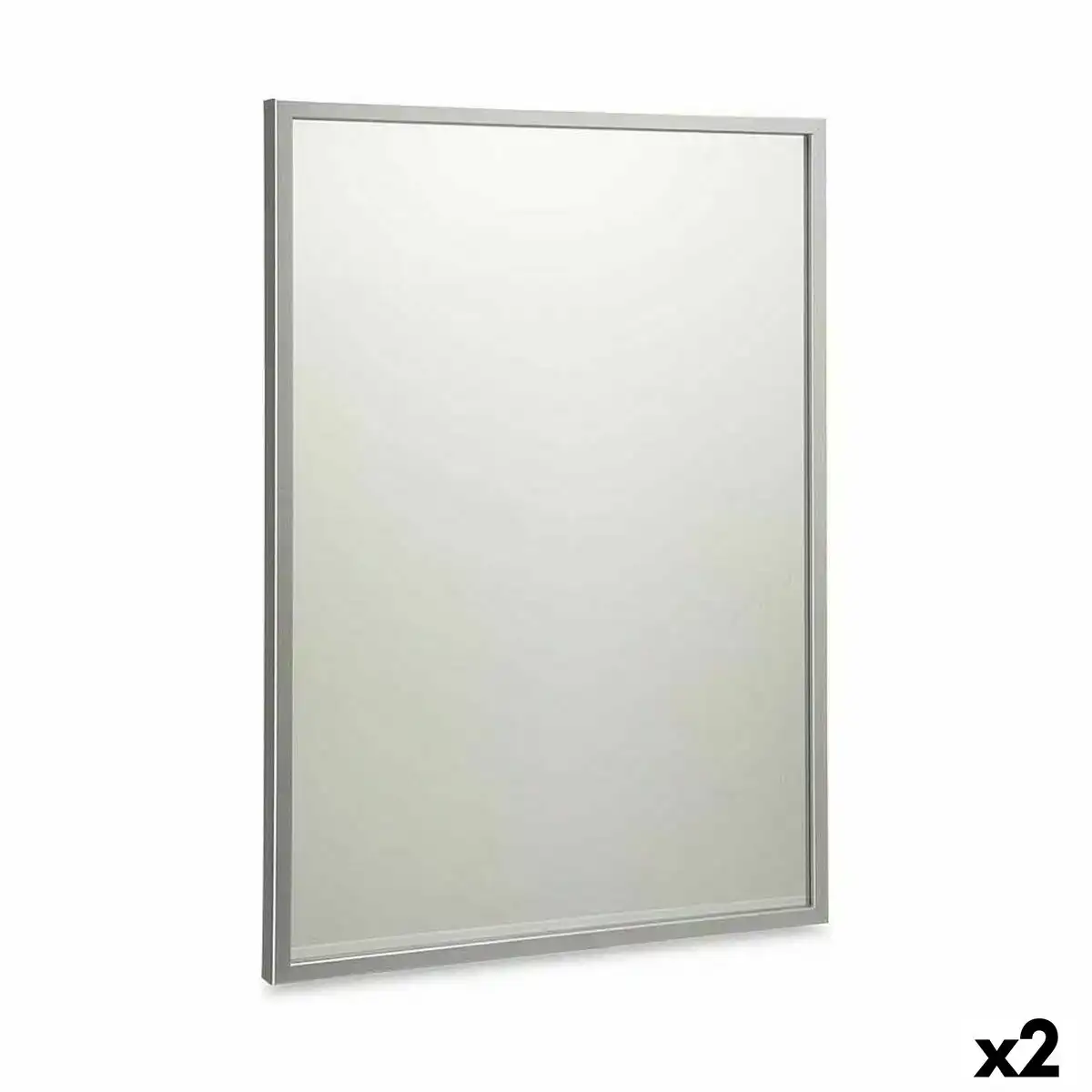 Miroir mural 50 x 70 cm argente bois mdf 2 unites _4585. DIAYTAR COTE D'IVOIRE - L'Art de Magasiner sans Frontières. Parcourez notre vaste sélection d'articles et trouvez tout ce dont vous avez besoin, du chic à l'authentique, du moderne au traditionnel.