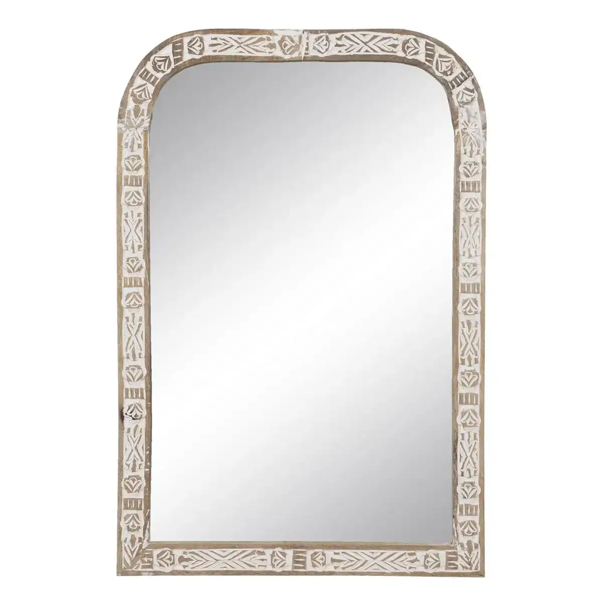 Miroir mural 51 x 3 x 76 cm bois blanc_2873. DIAYTAR COTE D'IVOIRE - Votre Destinée Shopping Personnalisée. Plongez dans notre boutique en ligne et créez votre propre expérience de shopping en choisissant parmi nos produits variés.