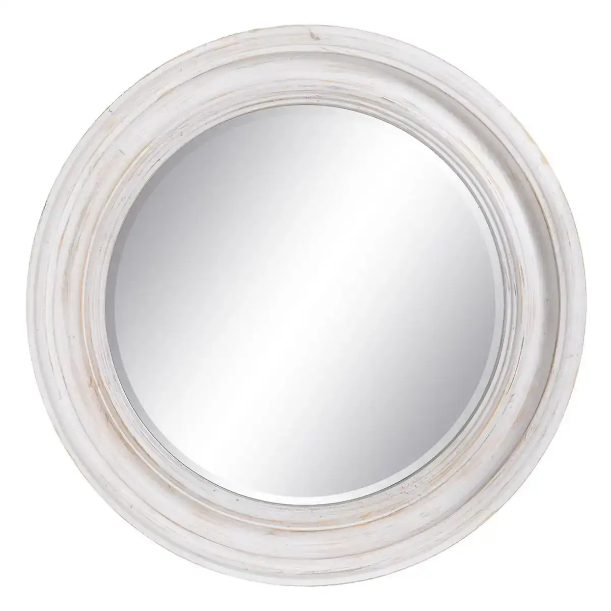 Miroir mural 53 x 3 5 x 53 cm verre bois blanc_2255. Bienvenue sur DIAYTAR COTE D'IVOIRE - Là où Chaque Objet a une Âme. Plongez dans notre catalogue et trouvez des articles qui portent l'essence de l'artisanat et de la passion.