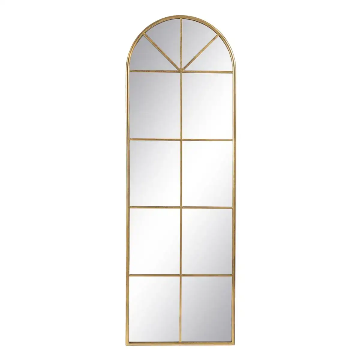 Miroir mural 54 x 2 5 x 163 cm dore metal fenetre_4513. DIAYTAR COTE D'IVOIRE - Où le Shopping Devient une Aventure Culturelle. Plongez dans notre univers de produits qui célèbrent l'héritage et l'artisanat du Côte d'Ivoire.