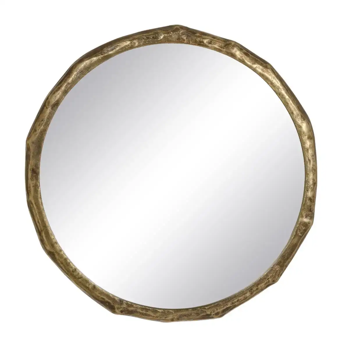 Miroir mural 61 x 61 cm rond dore aluminium_9181. Bienvenue chez DIAYTAR COTE D'IVOIRE - Là où les Désirs Prendent Vie. Explorez notre boutique en ligne et laissez-vous séduire par des articles qui font écho à vos aspirations et à votre style unique.